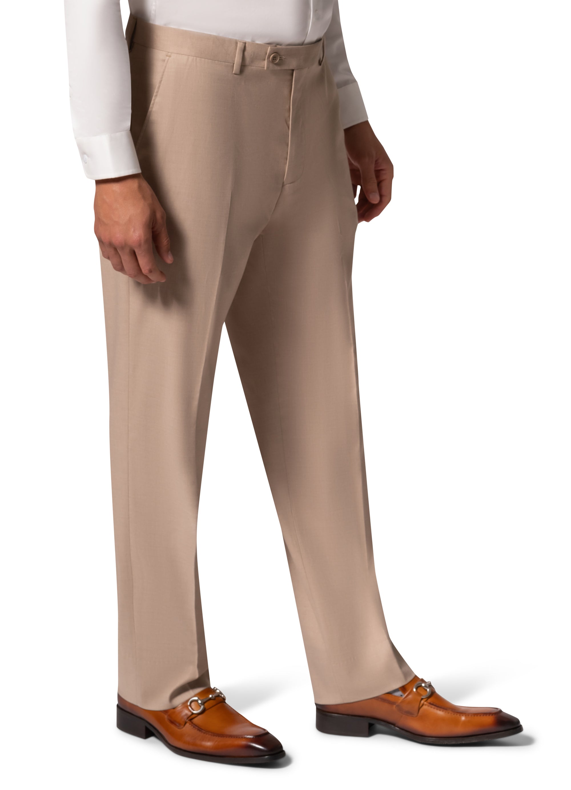 Bergamo Orange MARCO UNI 3PC Notch Slim Suit - Tan