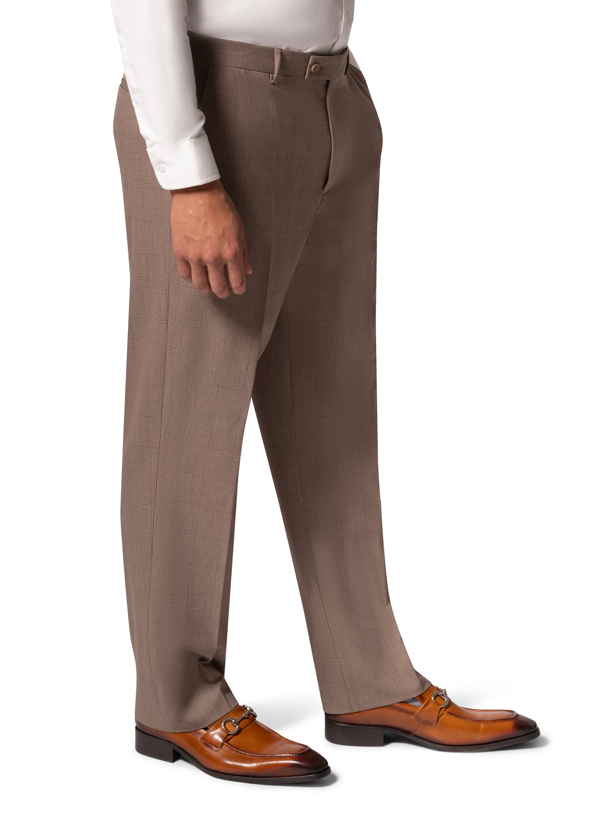 Bergamo Orange BP04KE-07 3PC Notch Slim Suit - Tan