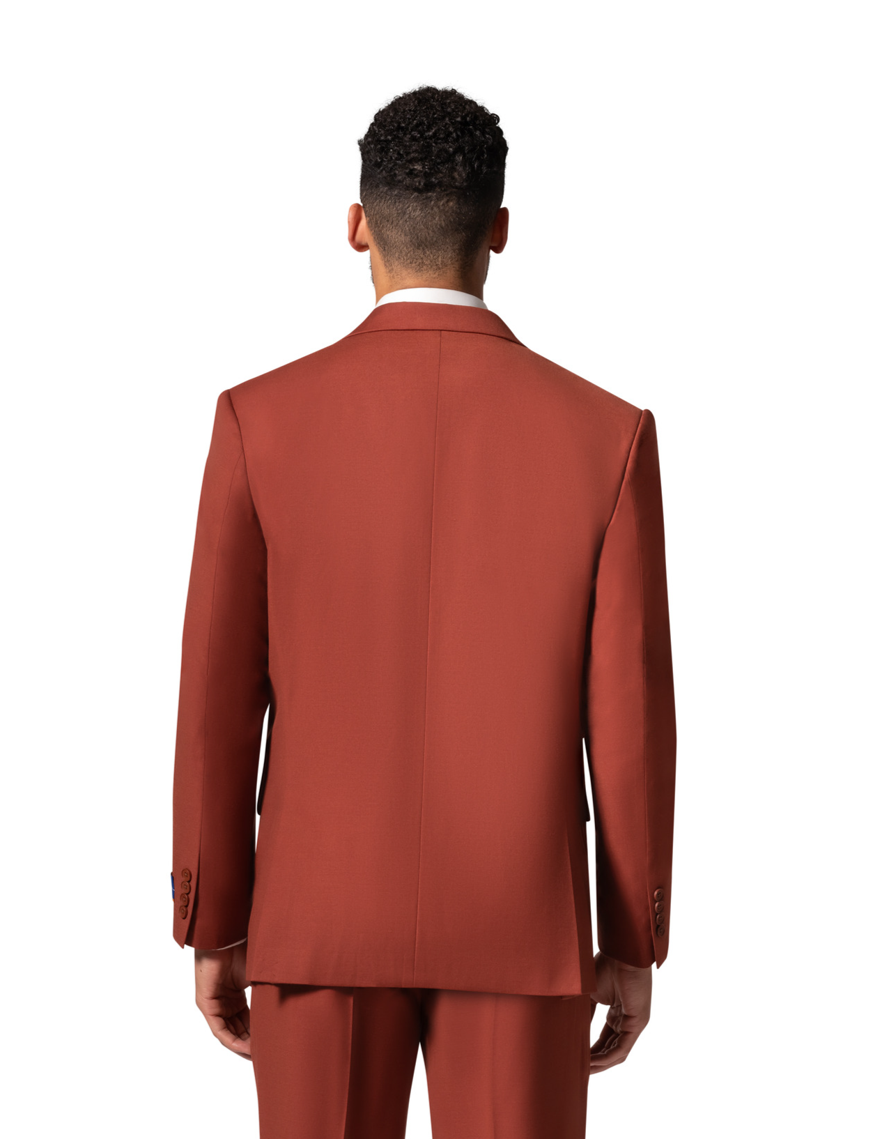 Bergamo Orange MARCO UNI 3PC Modern Peak Suit - Rust
