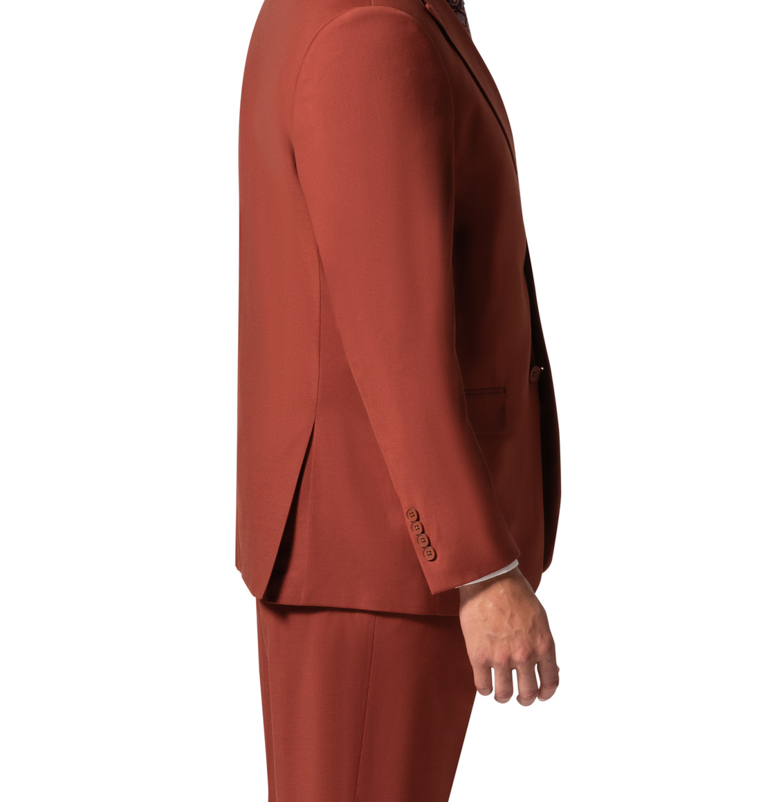 Bergamo Orange MARCO UNI 3PC Modern Peak Suit - Rust