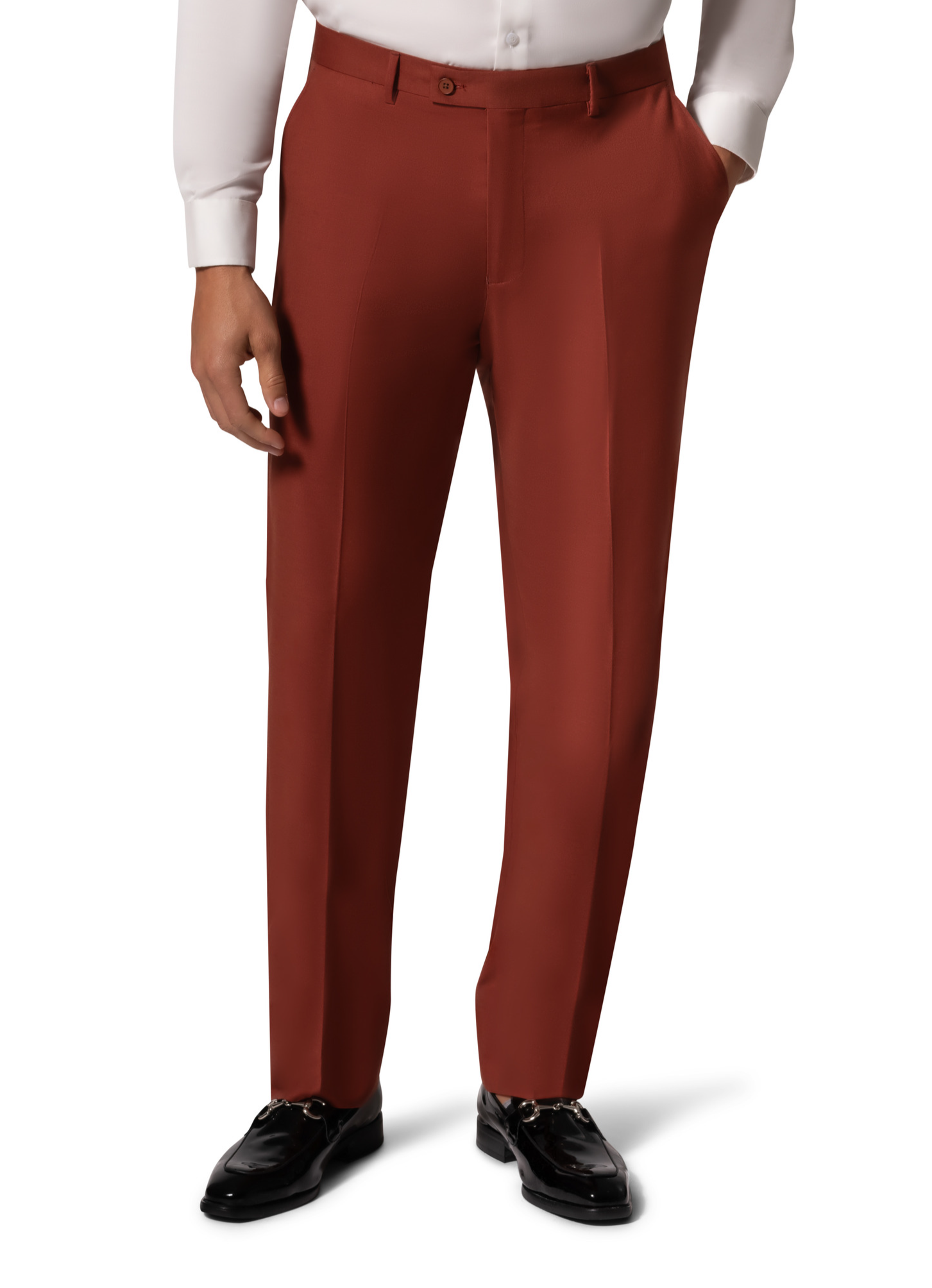 Bergamo Orange MARCO UNI 3PC Modern Peak Suit - Rust