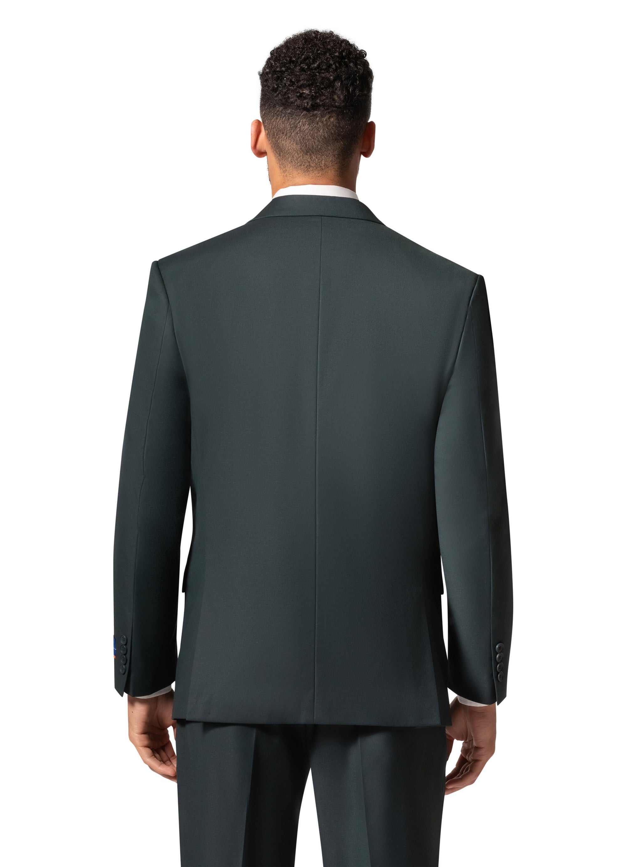 Bergamo Orange MARCO UNI 3PC modern Peak Suit - Hunter Green