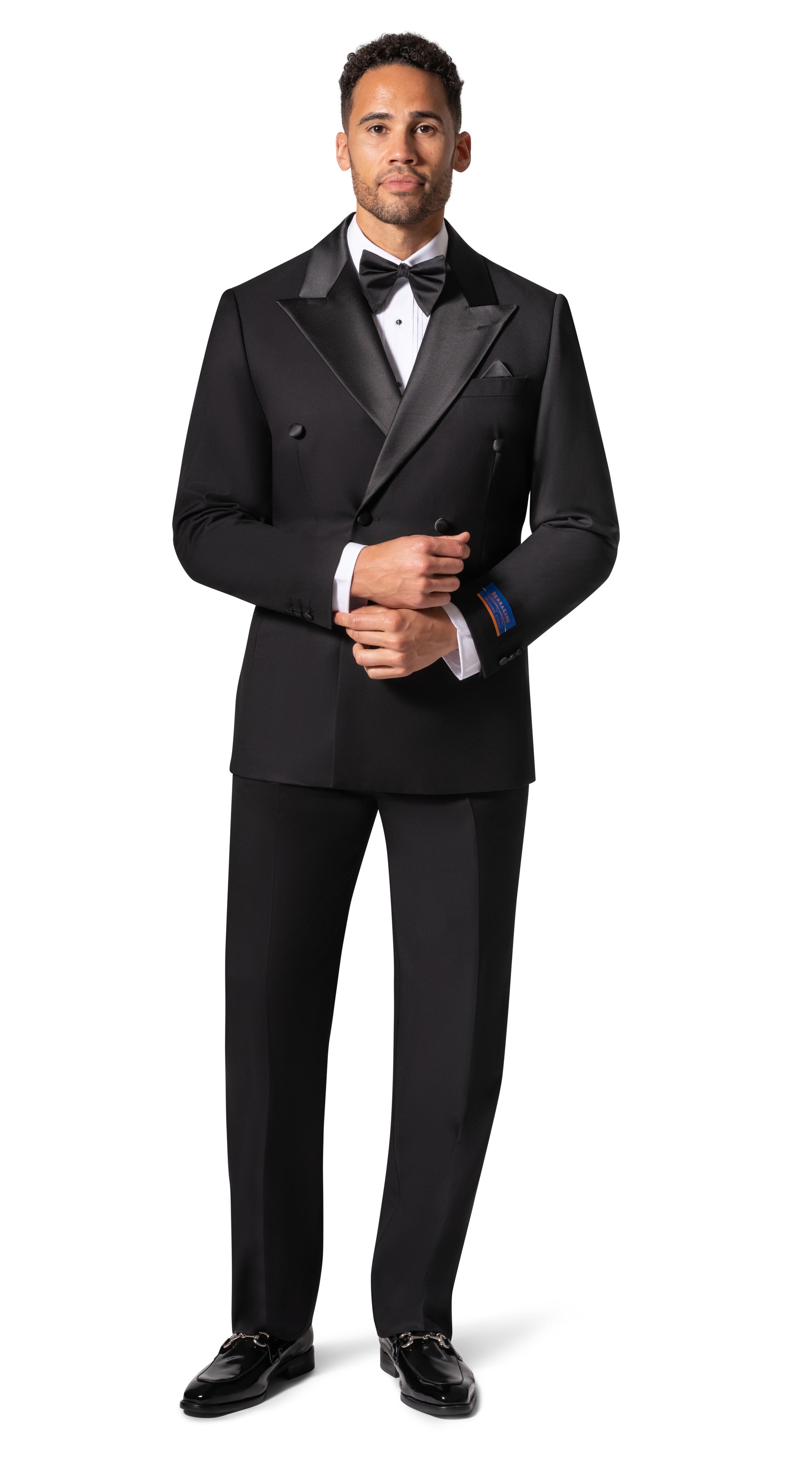 Bergamo Orange A6732 D/B Tuxedo Modern Fit - Black