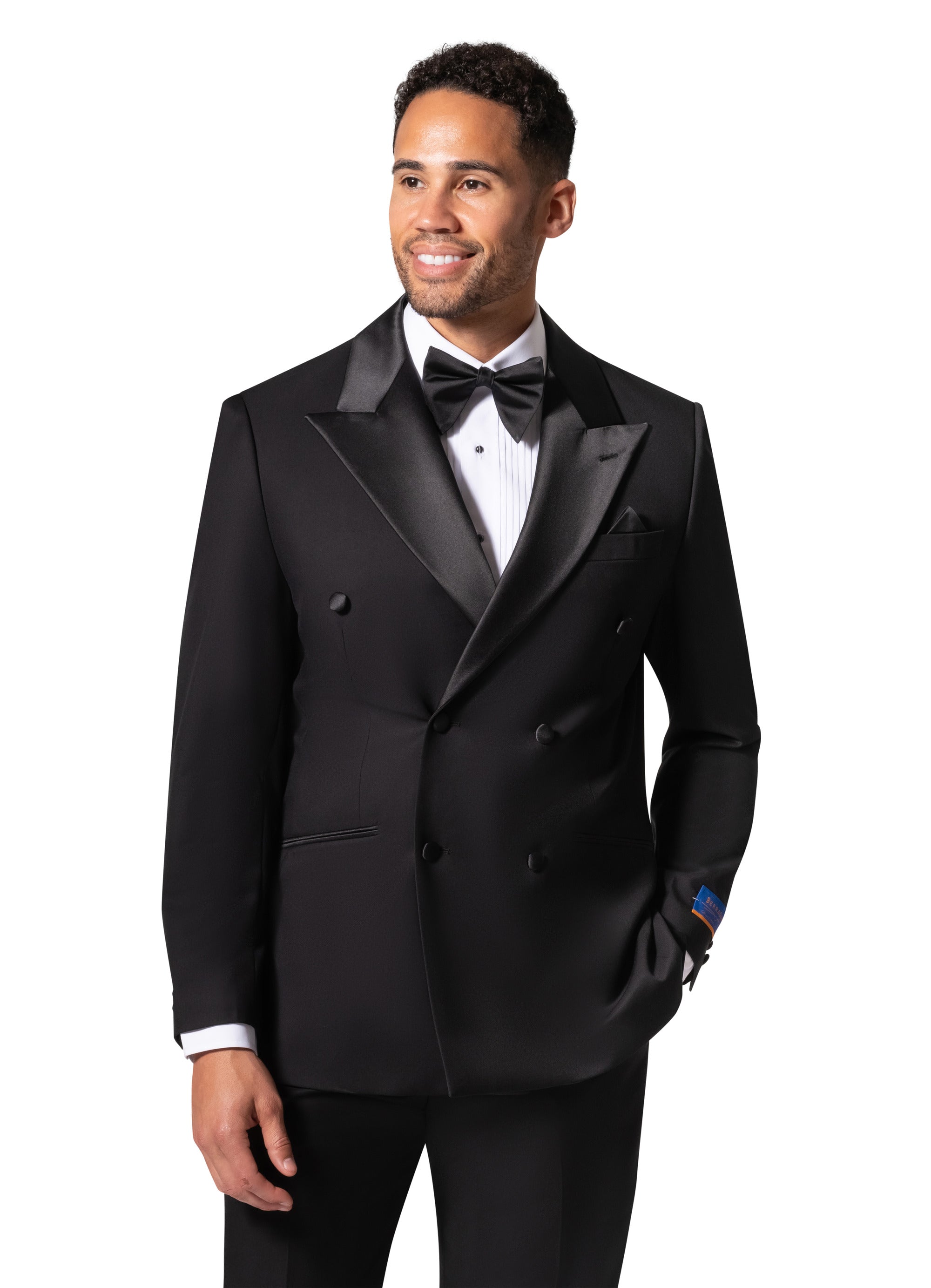 Bergamo Orange A6732 D/B Tuxedo Modern Fit - Black