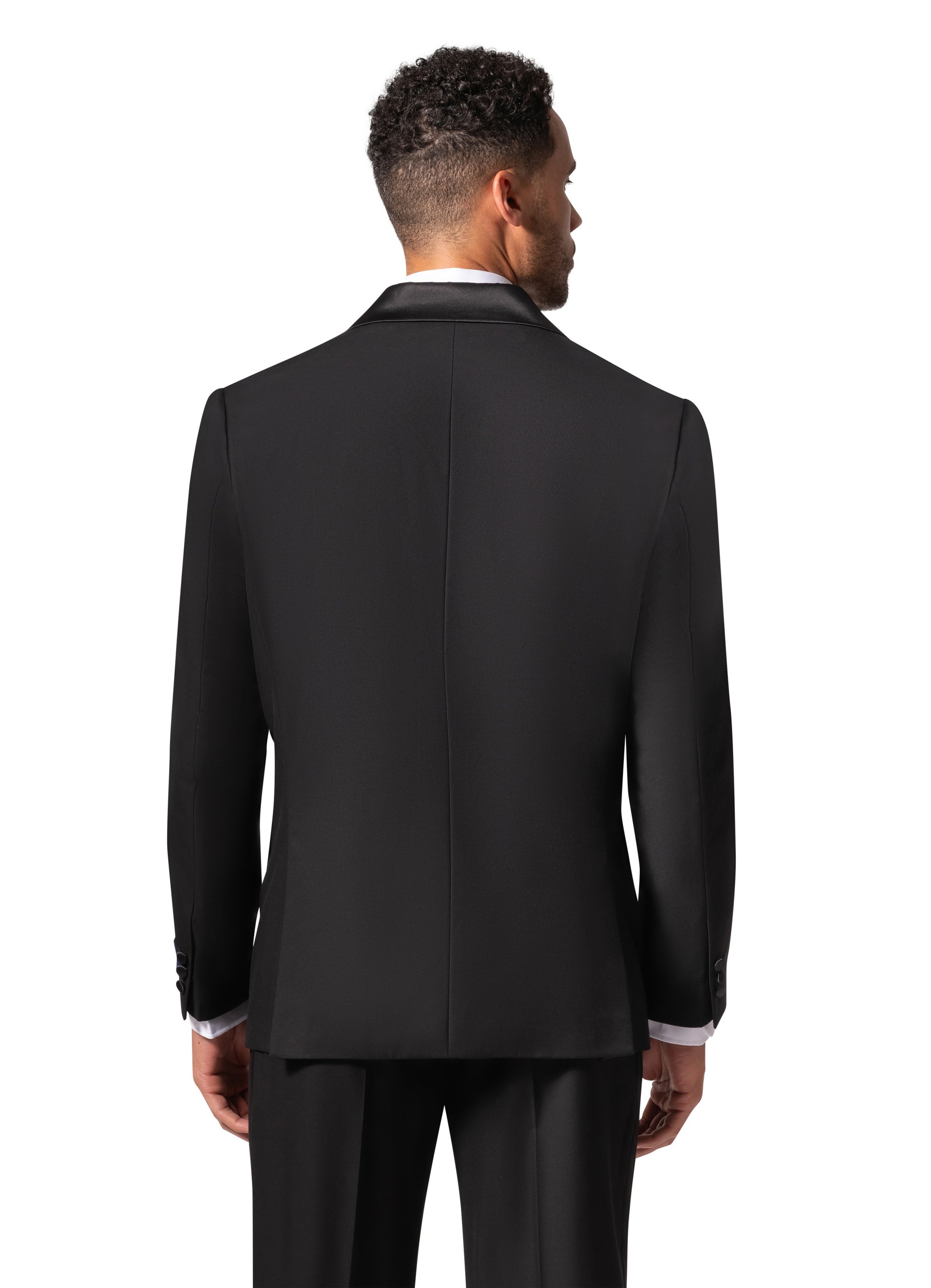 Bergamo Orange A6732 D/B Tuxedo Modern Fit - Black