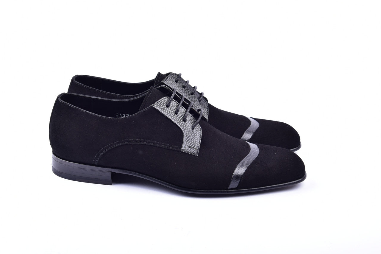 Corrente 2432 Suede Lace up - Black