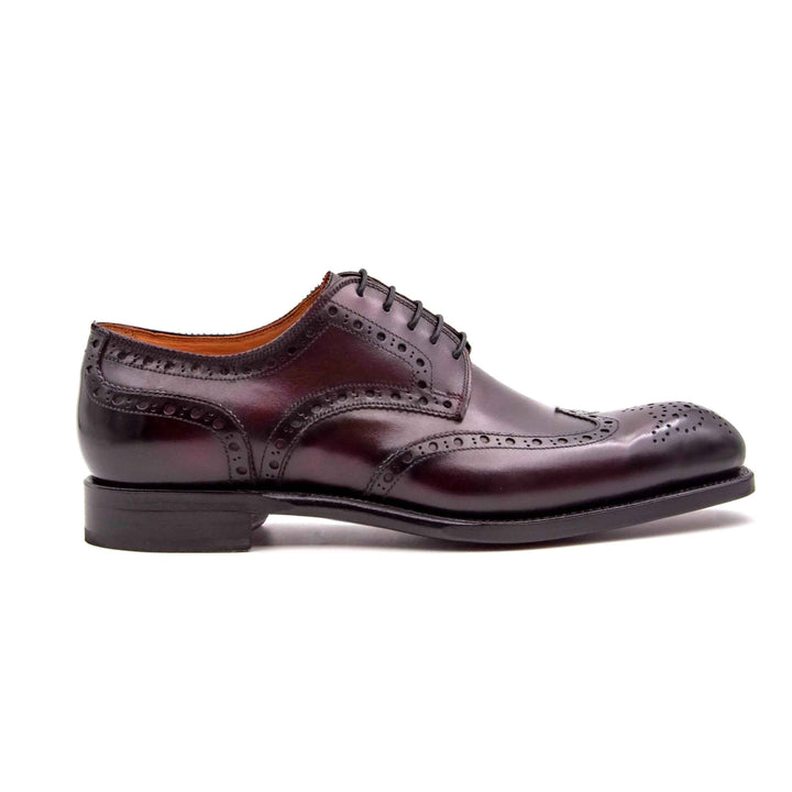 H and H Brogue Lace Up Shoes - Burgundy