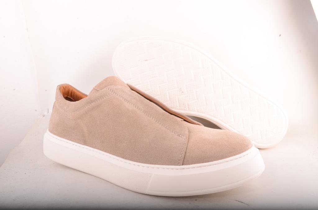 Sigotto Uomo L Brown Suede Slip on Sneaker