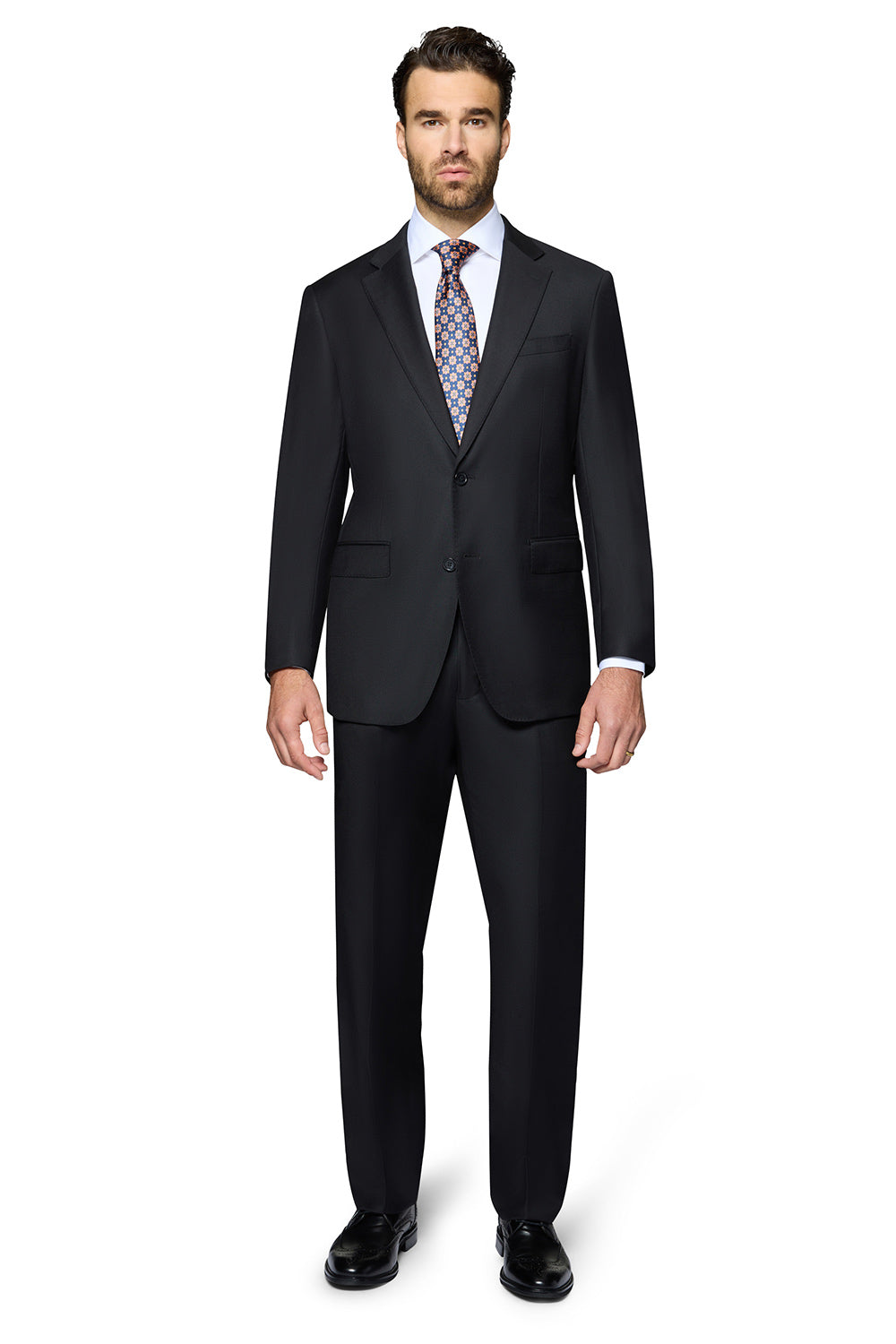 Bergamo Elegant Wool Suit - Black