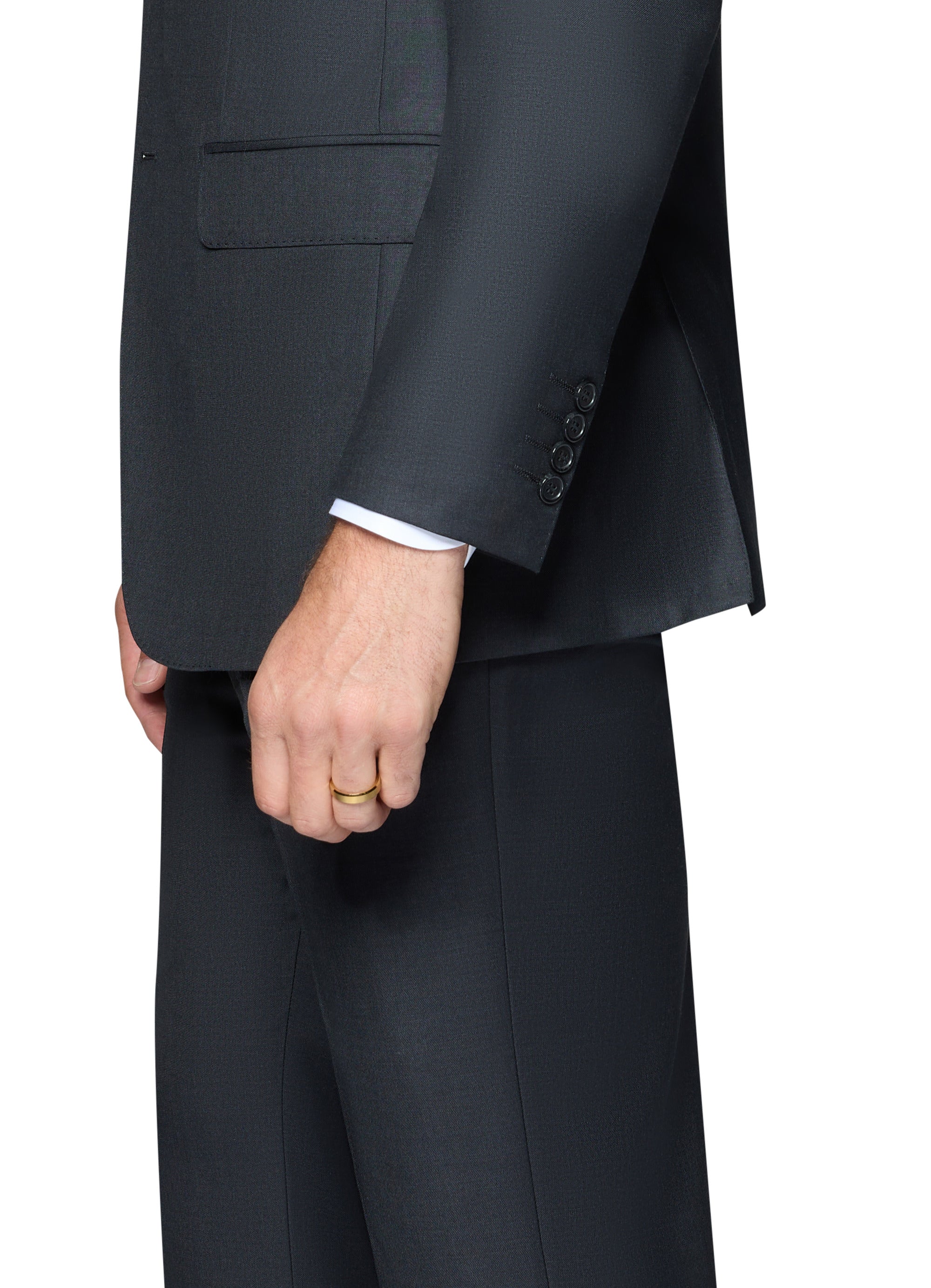 Bergamo Elegant Wool Suit - Charcoal