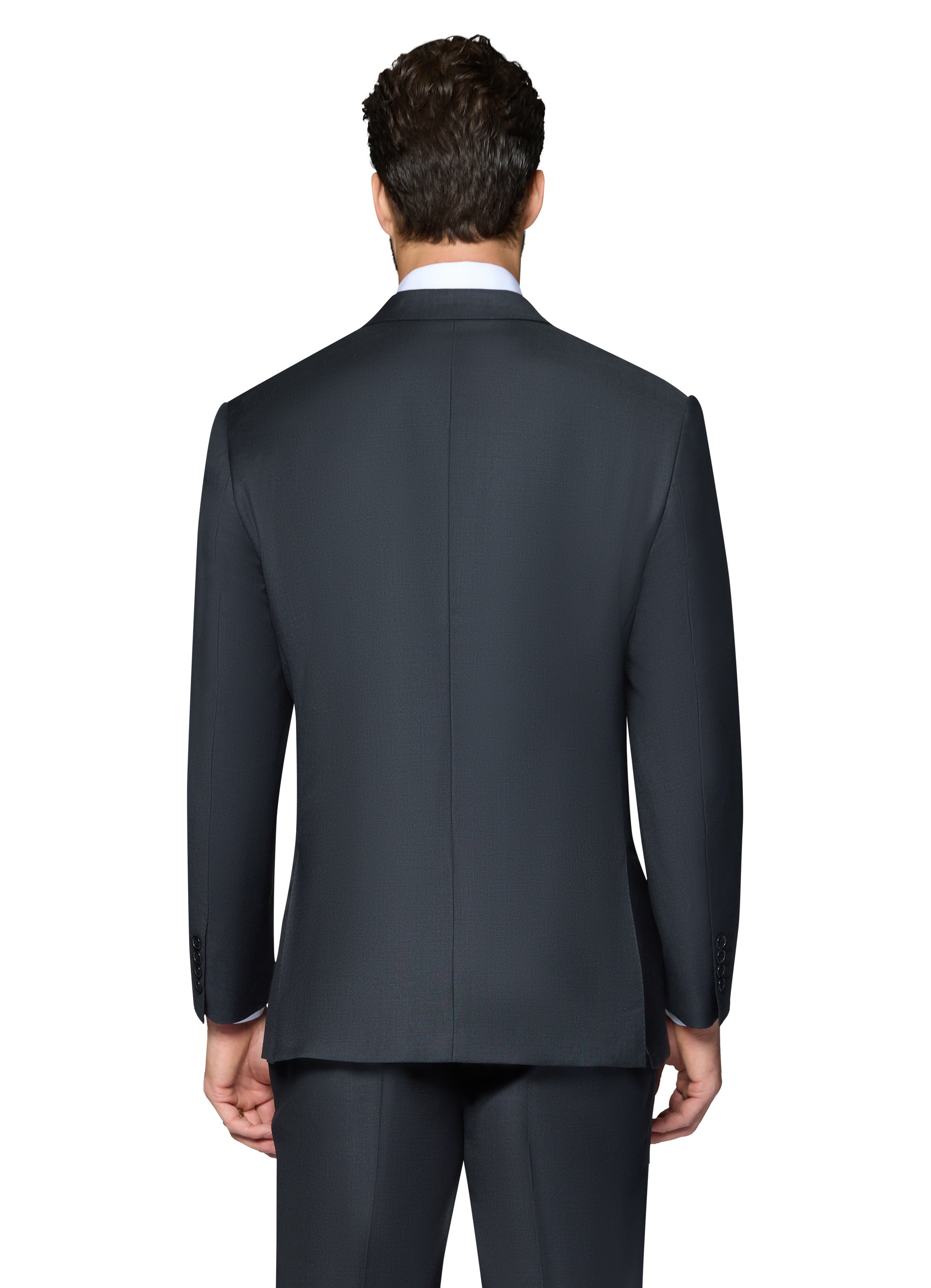 Bergamo Elegant Wool Suit - Charcoal