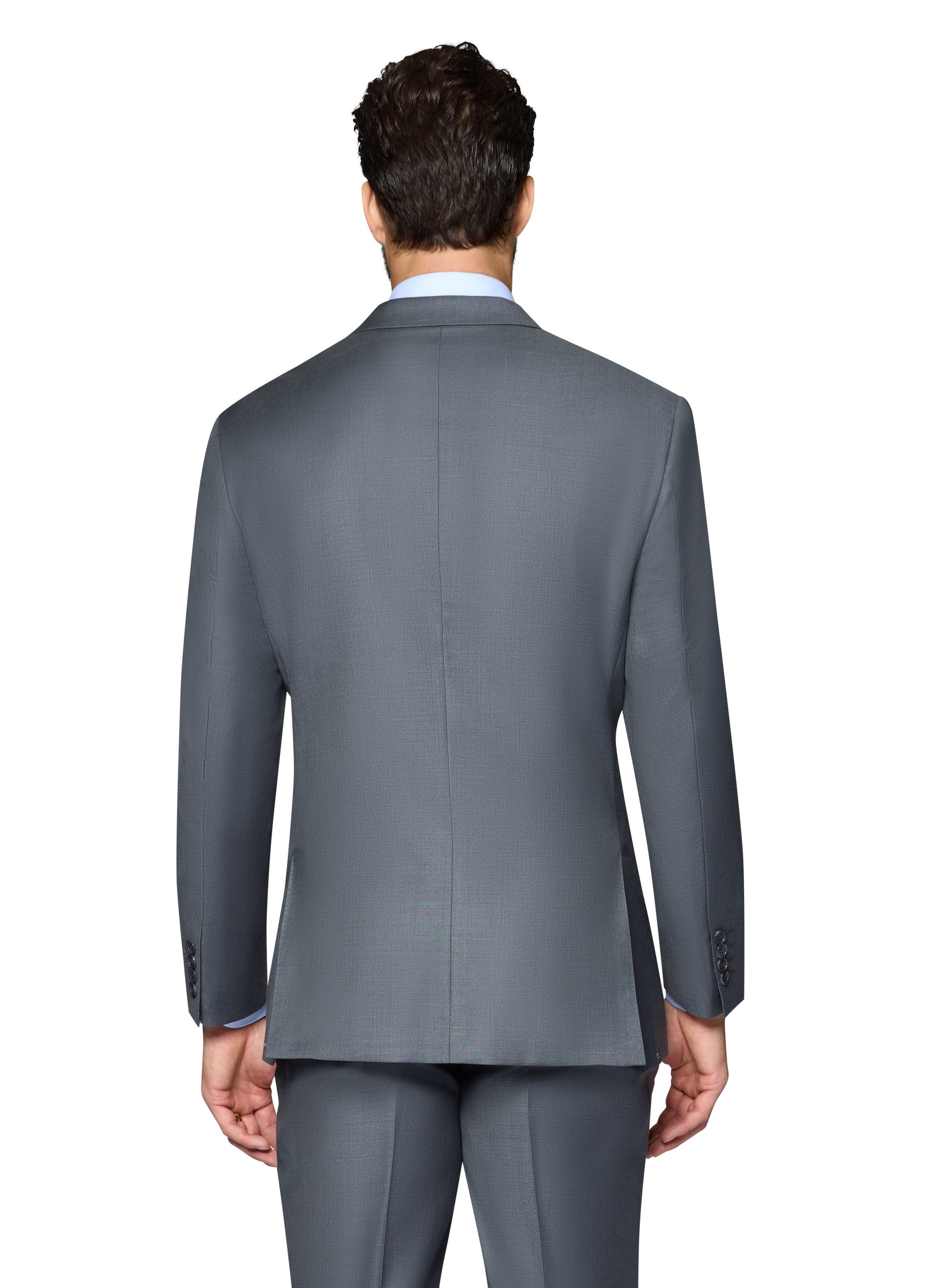 Bergamo Elegant Wool Suit - Medium Grey