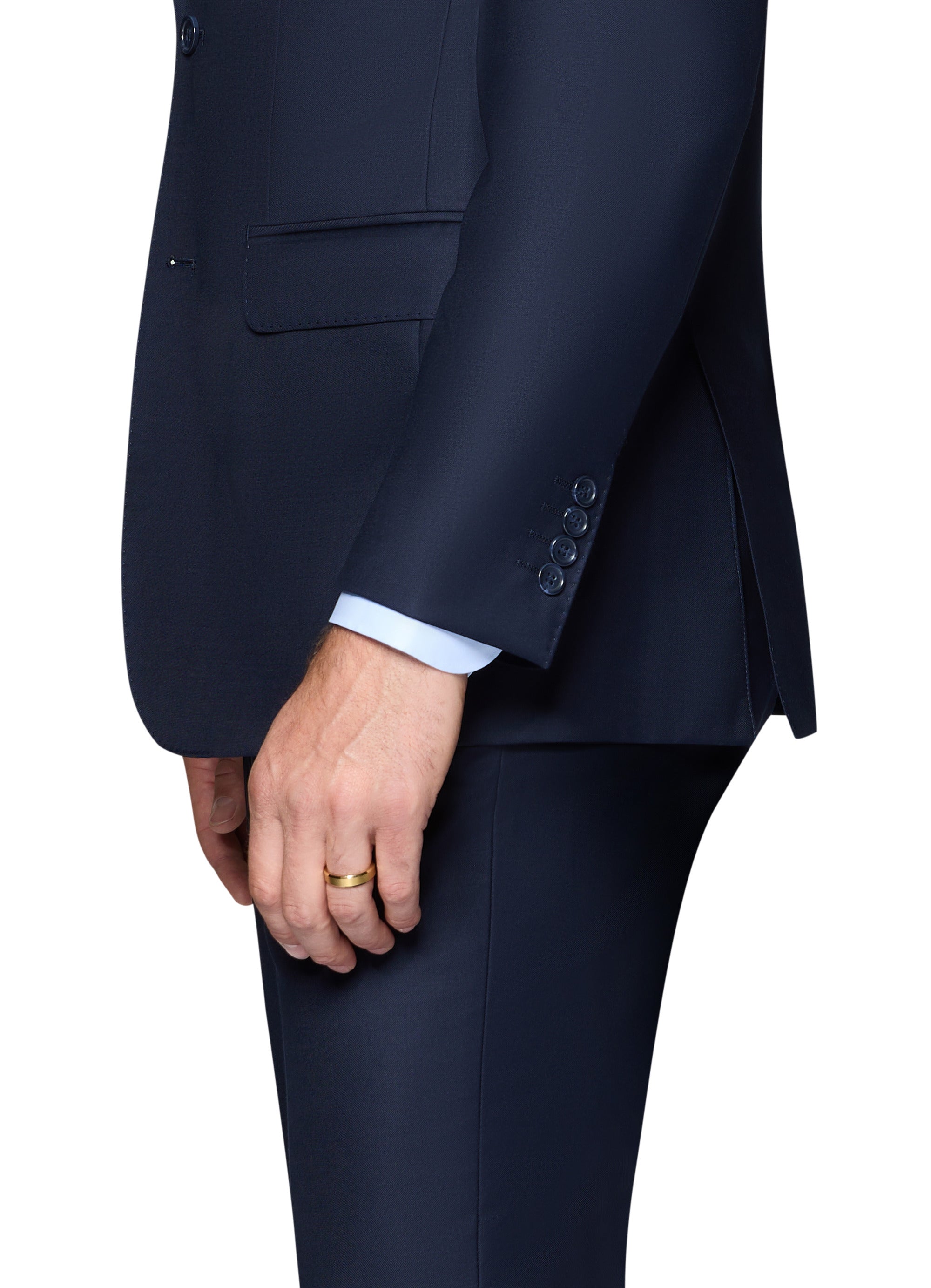 Bergamo Elegant Wool Suit - Navy