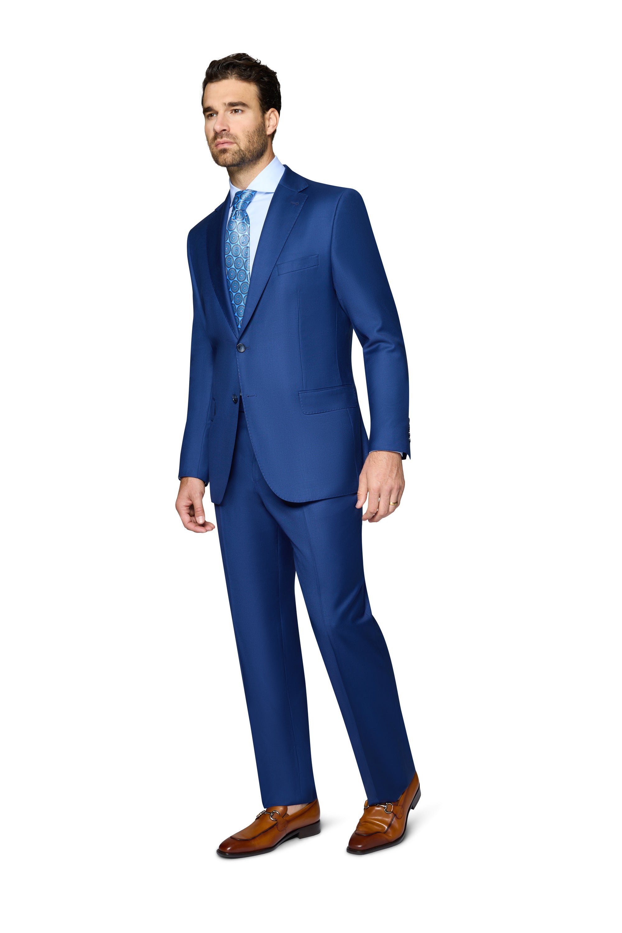 Bergamo Elegant Wool Suit - New Blue