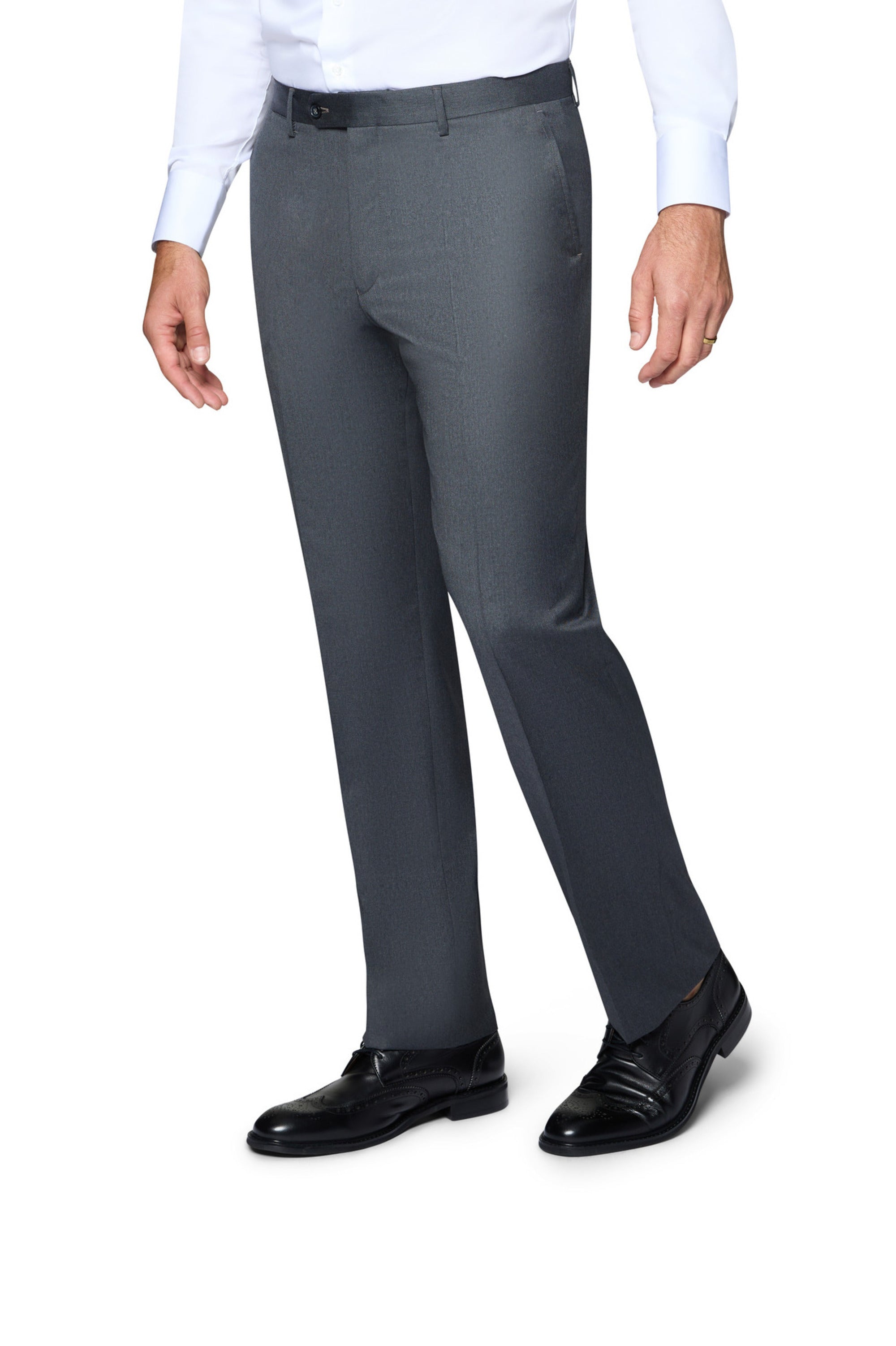 Bergamo Elegant - Reda | Slim 2-Piece Notch Solid Charcoal Suit