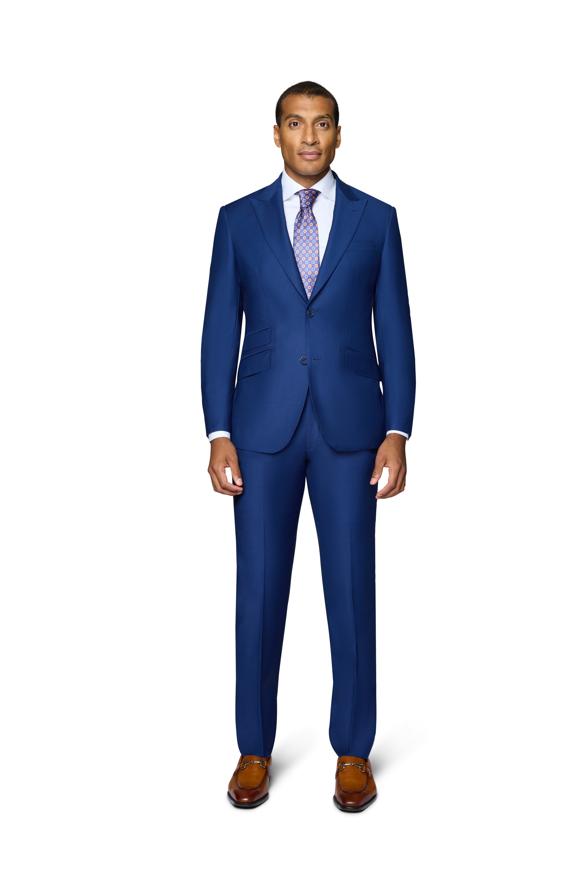 Bergamo Elegant - Slim Peak Suit  - New Blue