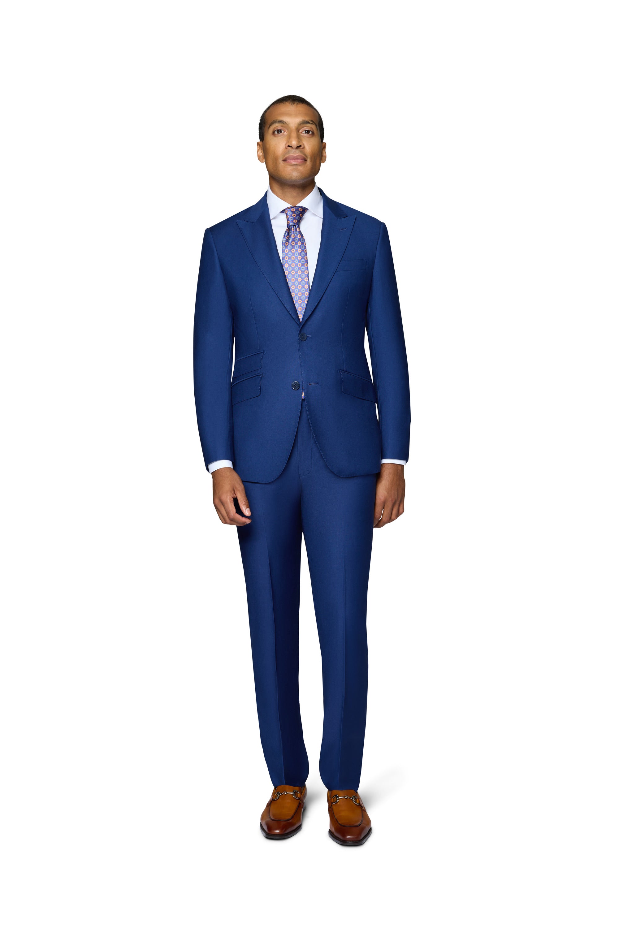 Bergamo Elegant - Slim Peak Suit  - New Blue
