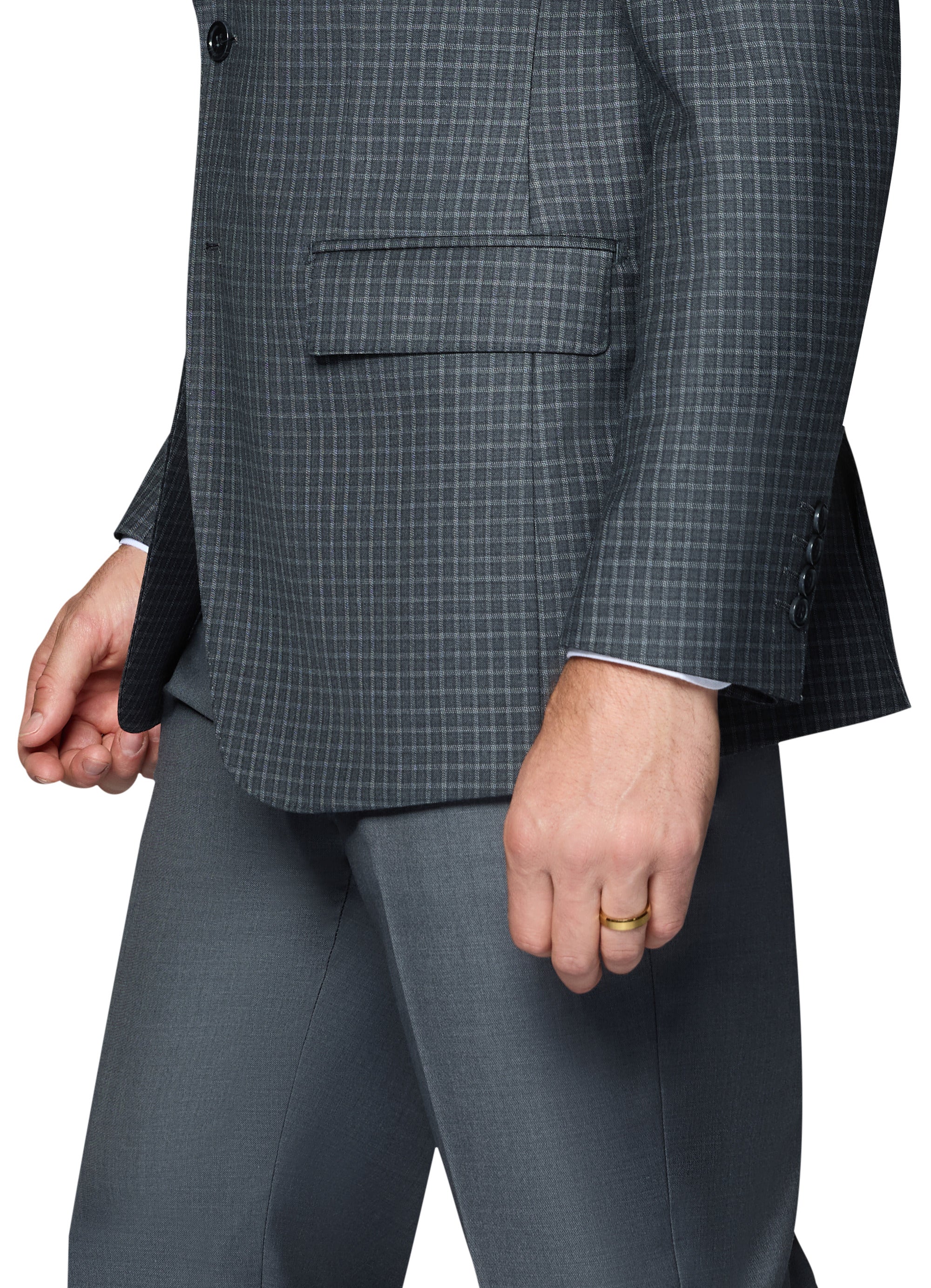 Bergamo Elegant Wool Sport Coat Modern Fit - Charcoal