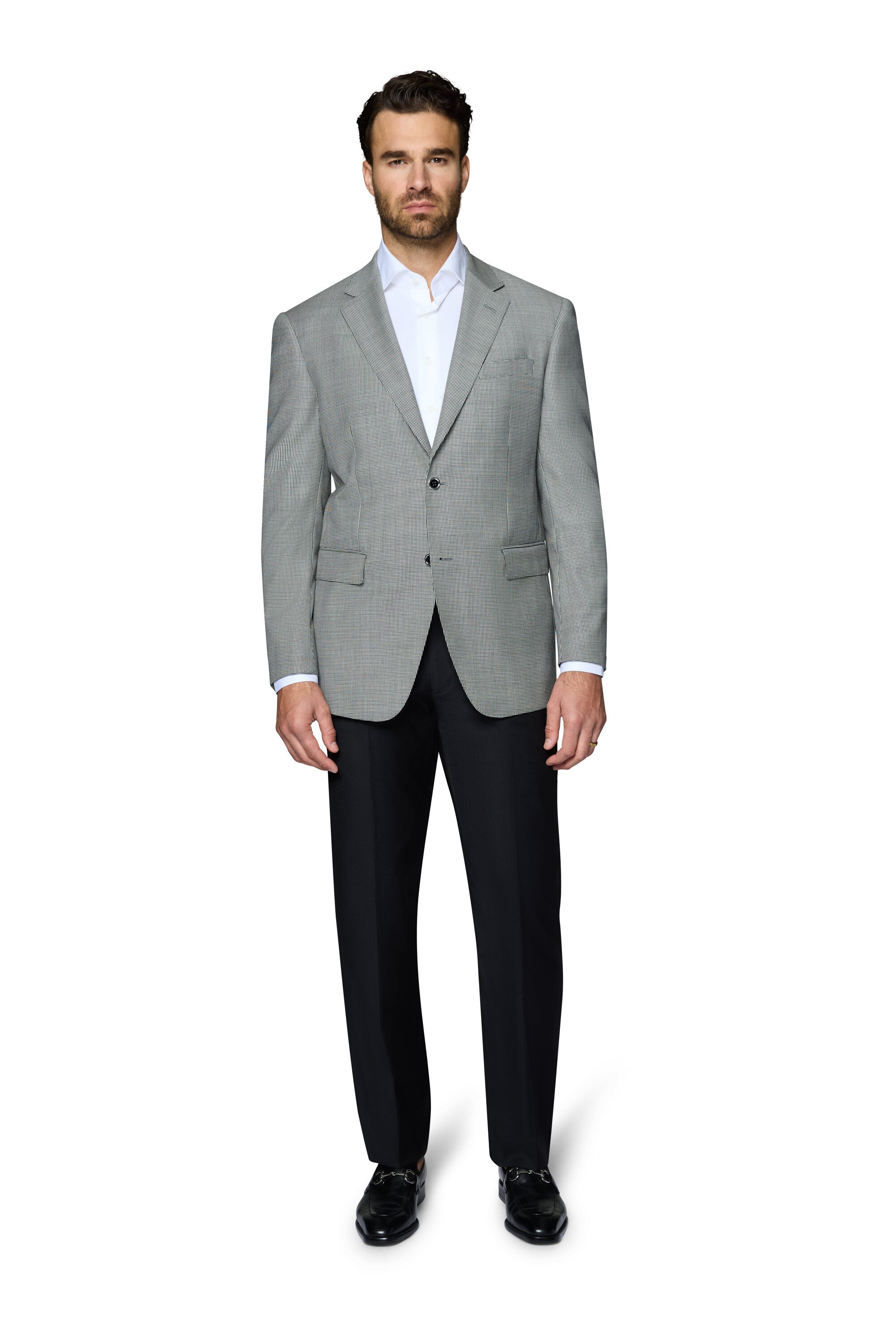 Bergamo Elegant Wool Blazer Modern Fit - Grey