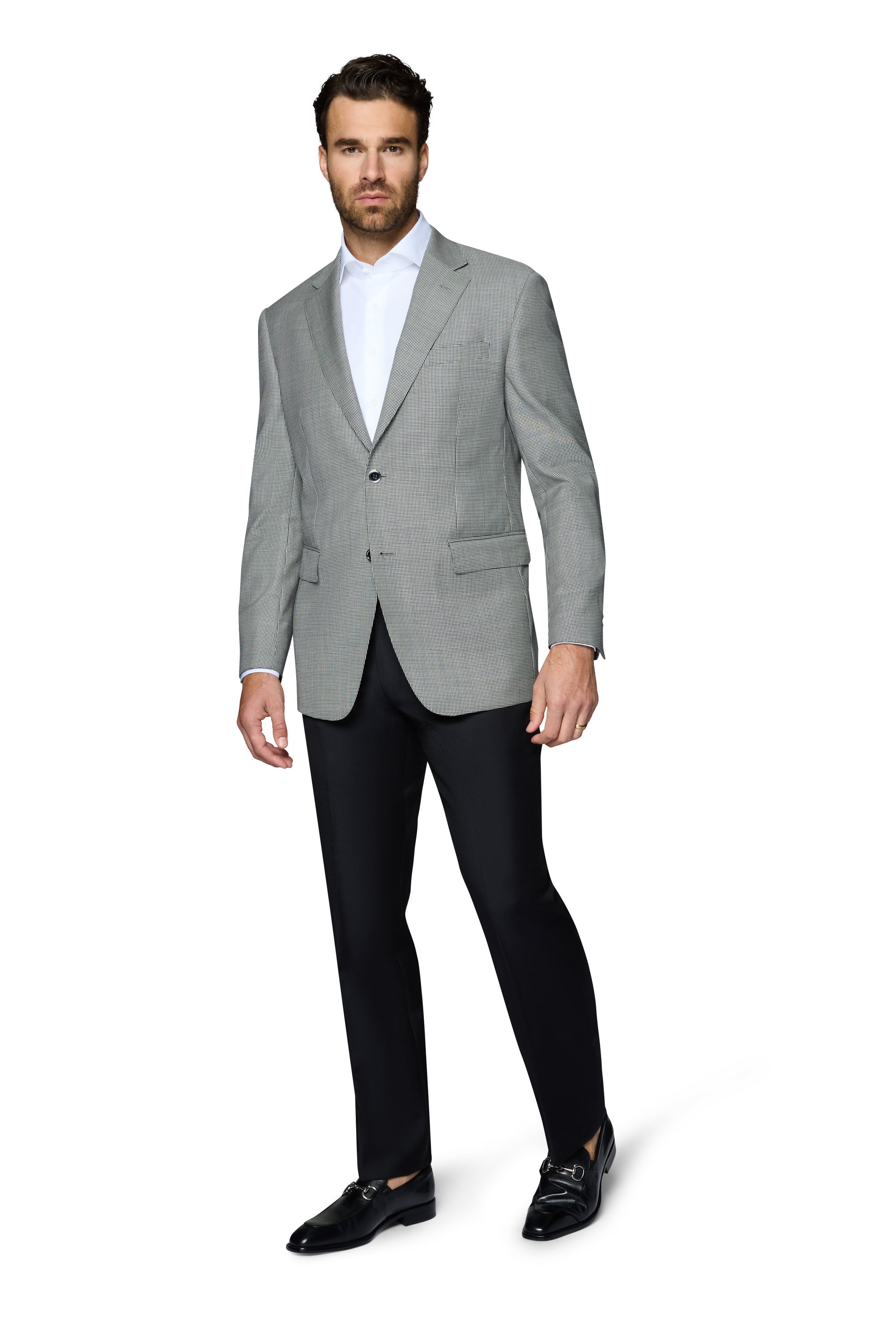 Bergamo Elegant Wool Blazer Modern Fit - Grey