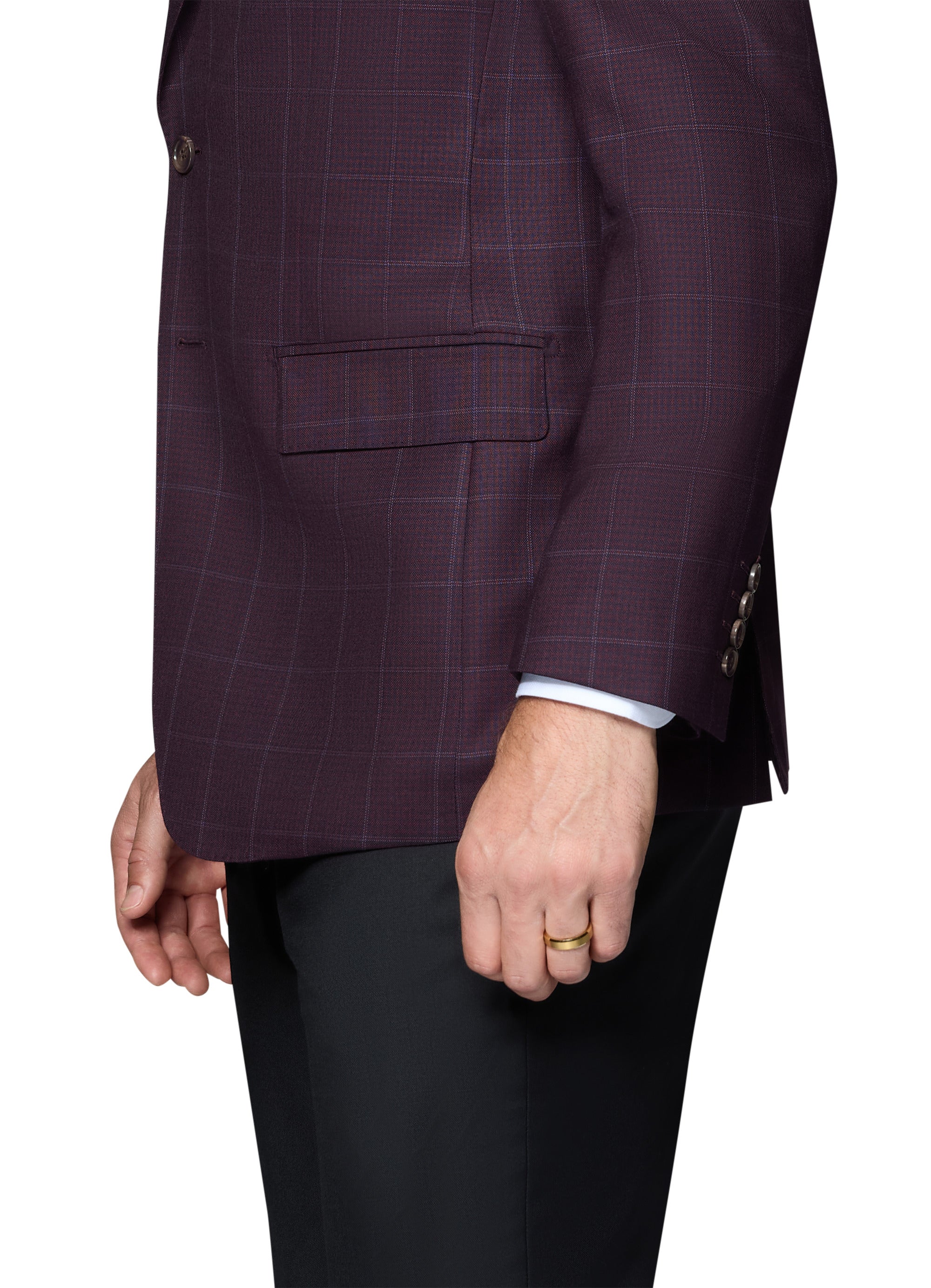 Bergamo Elegant Wool Sport Coat Modern Fit - Egg Plant