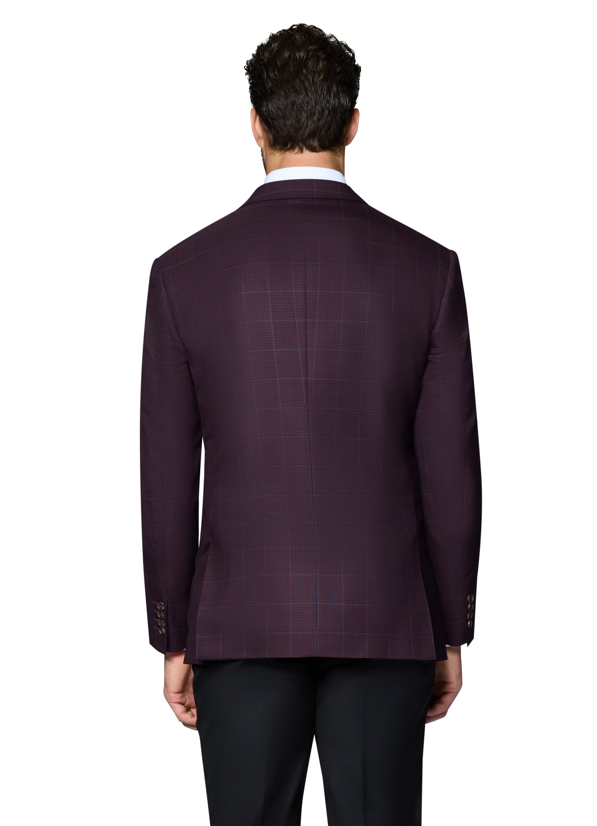 Bergamo Elegant Wool Sport Coat Modern Fit - Egg Plant