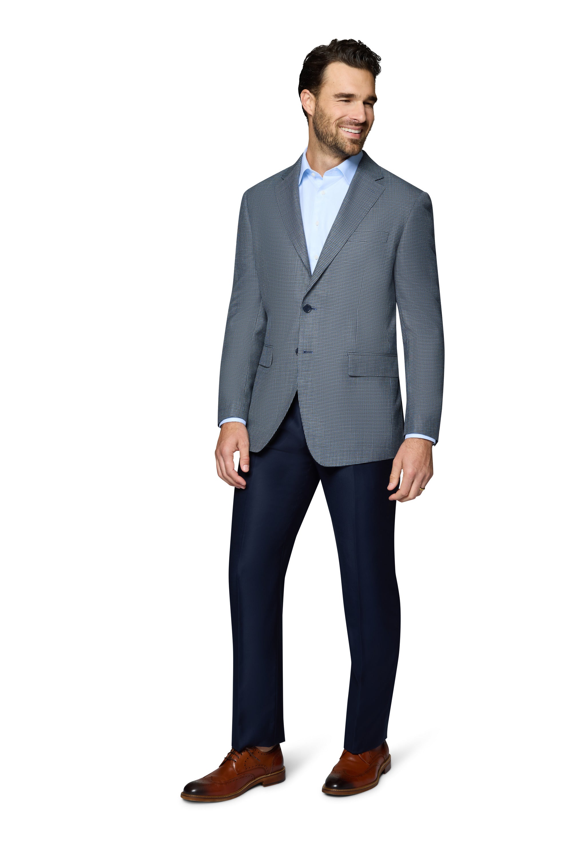 Bergamo Elegant Wool Sport Coat Modern Fit - Blue