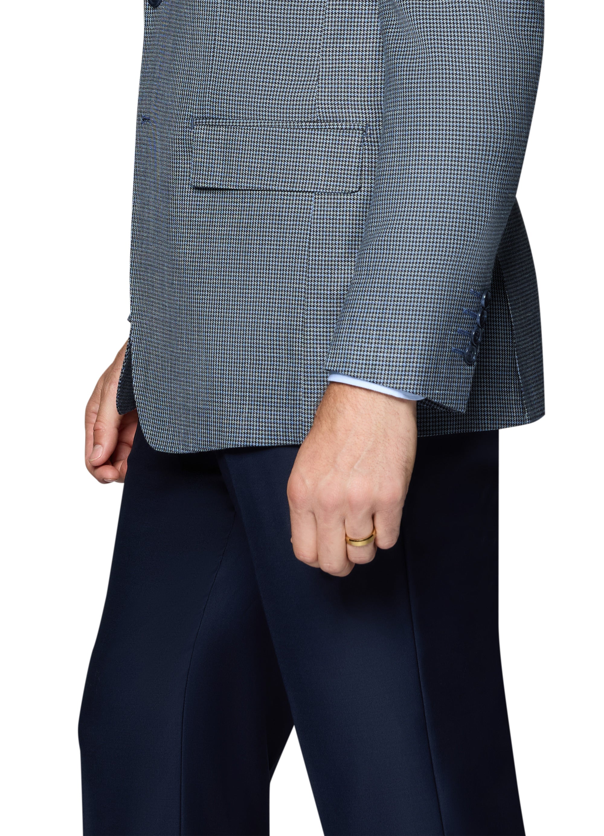 Bergamo Elegant Wool Sport Coat Modern Fit - Blue