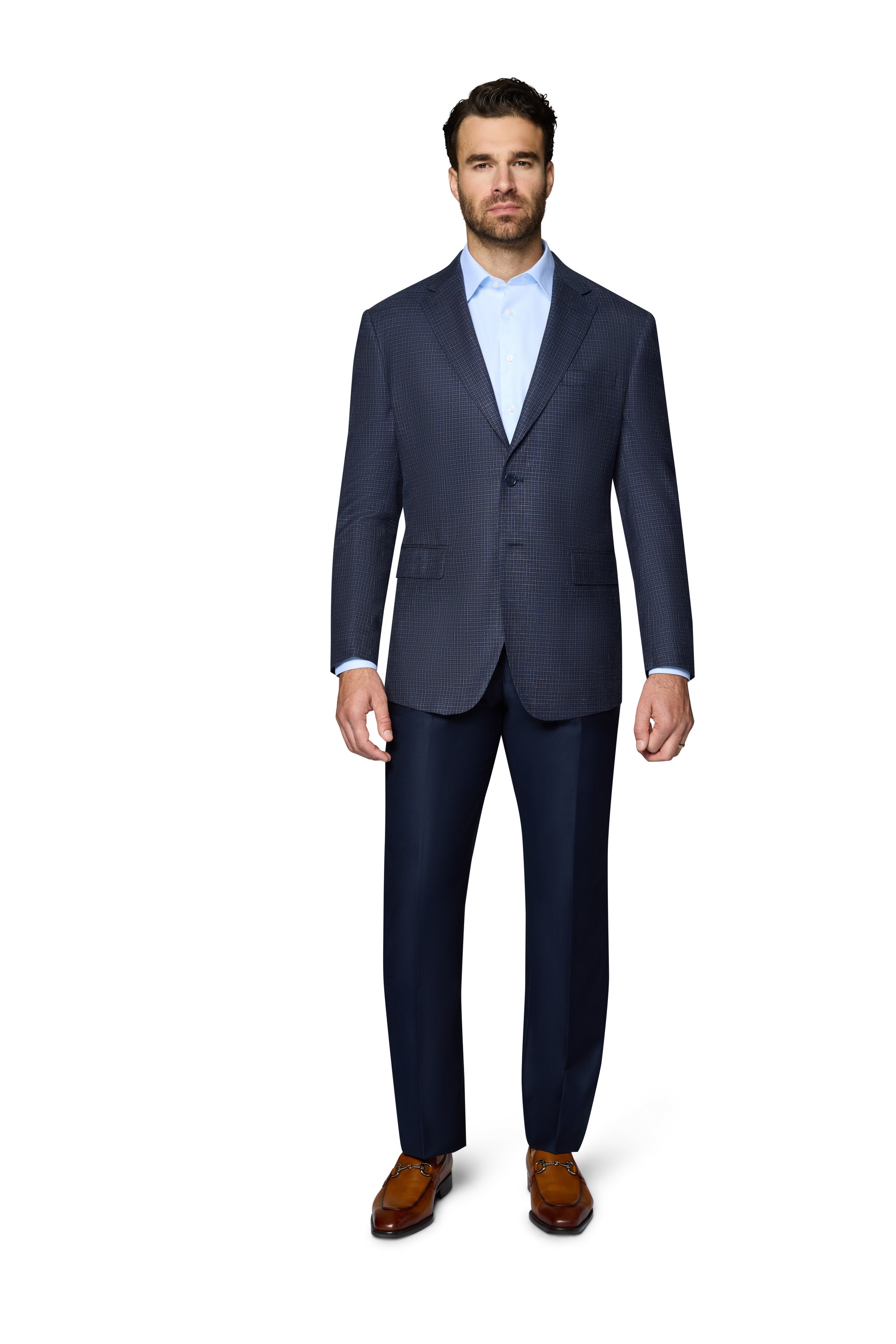 Bergamo Elegant Wool Sport Coat Modern Fit - Blue