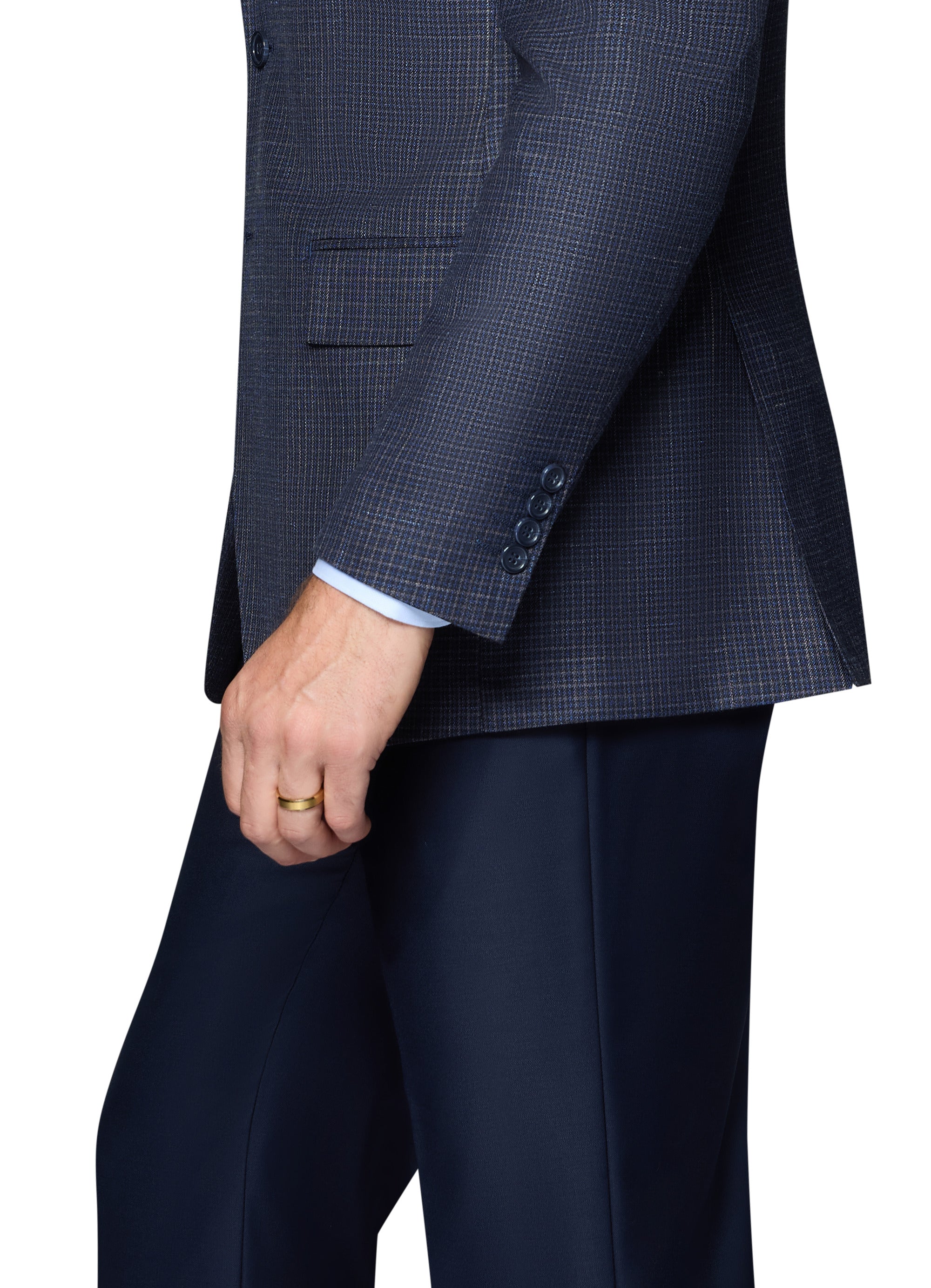Bergamo Elegant Wool Sport Coat Modern Fit - Blue