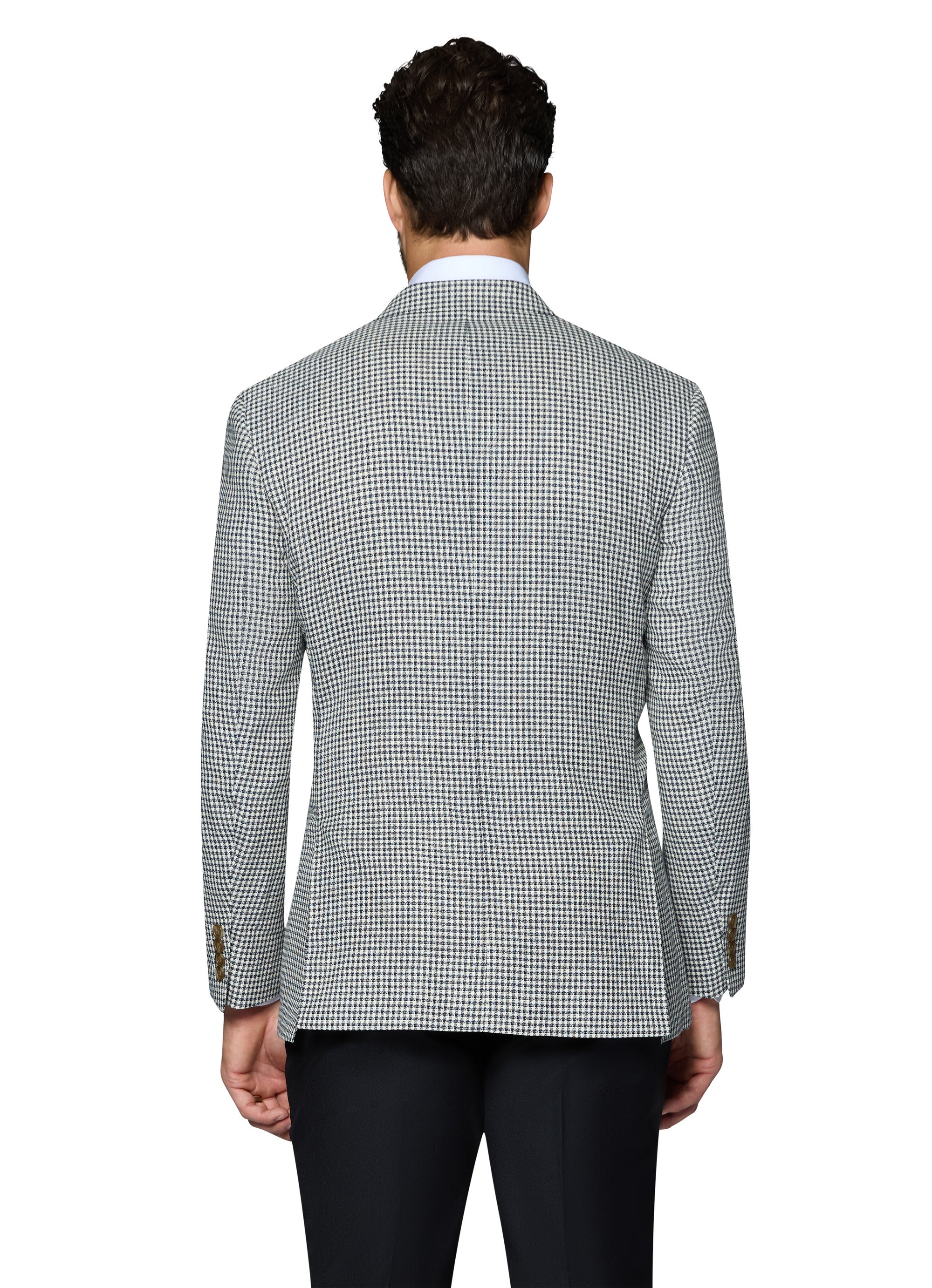 Bergamo Elegant Wool Sport Coat Modern Fit - Houndstooth