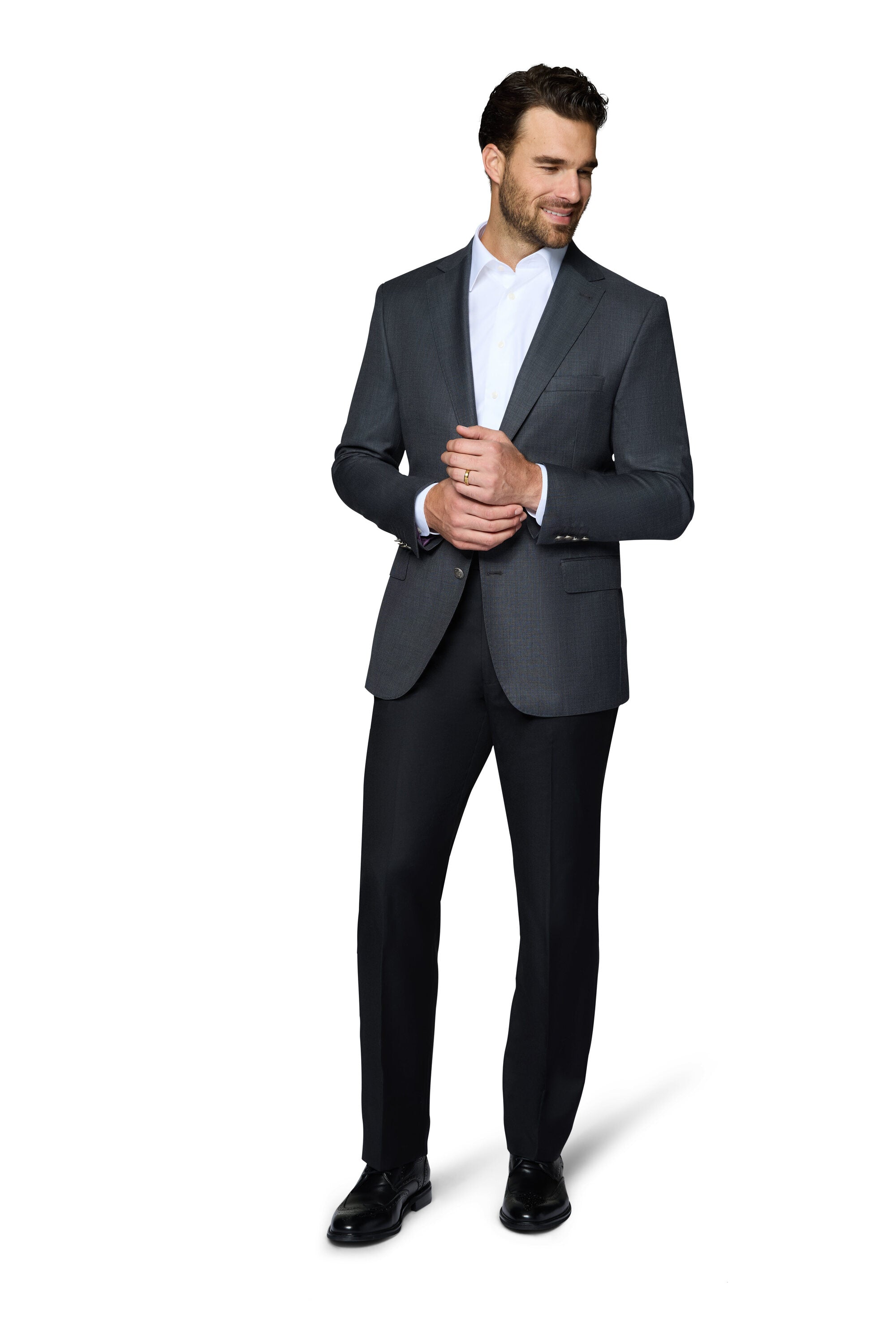 Bergamo Elegant Wool Blazer Modern Fit - Grey