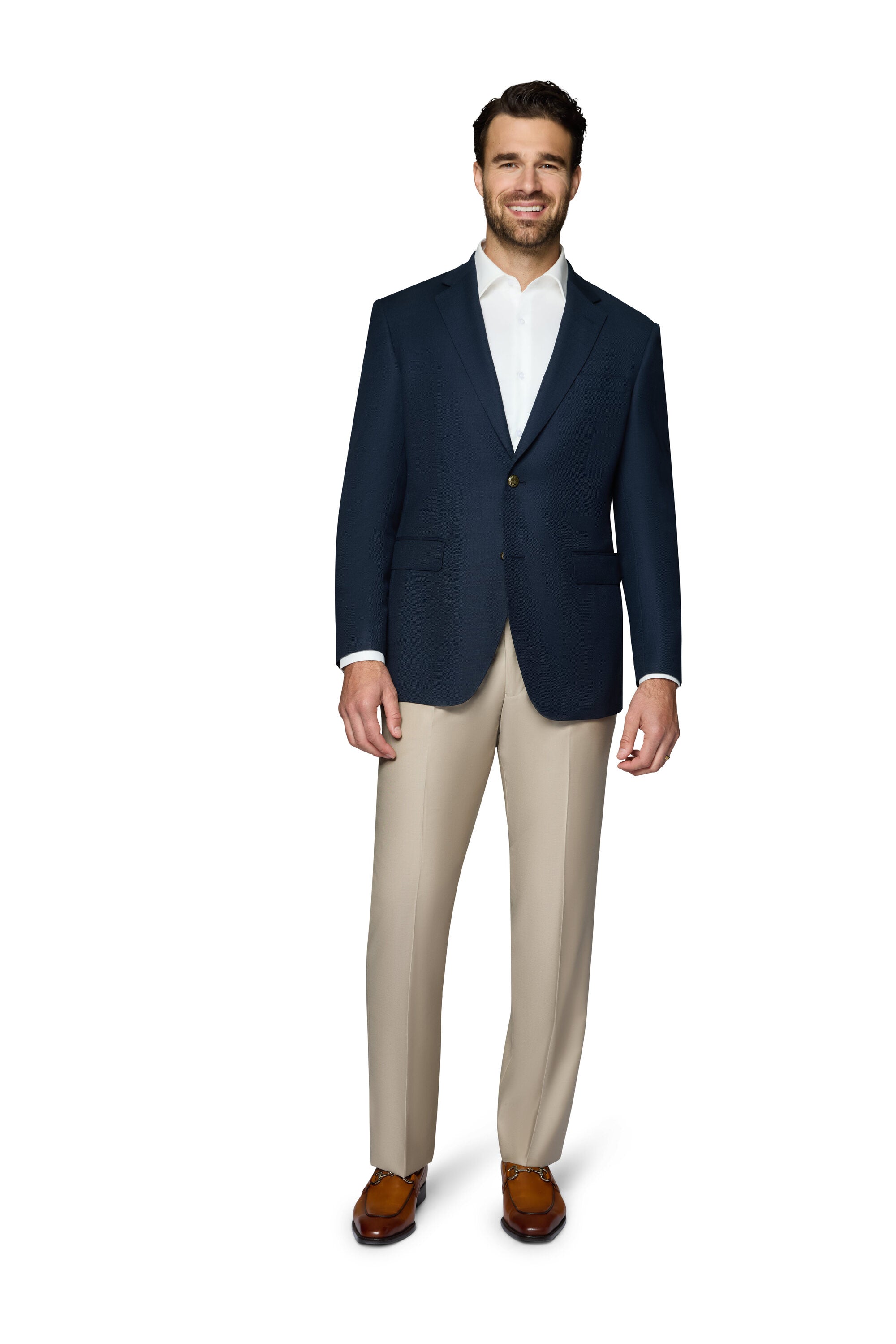 Bergamo Elegant Wool Blazer Modern Fit - Navy