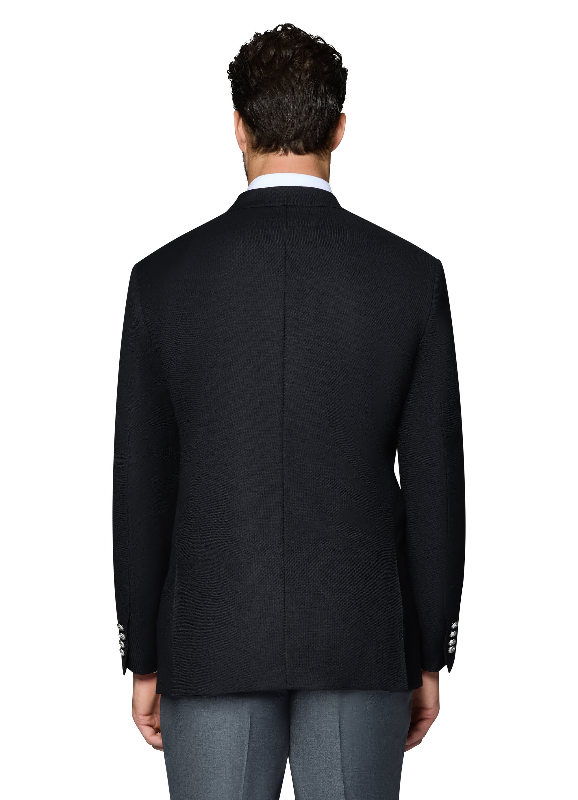 Bergamo Elegant Wool Blazer Modern Fit - Black