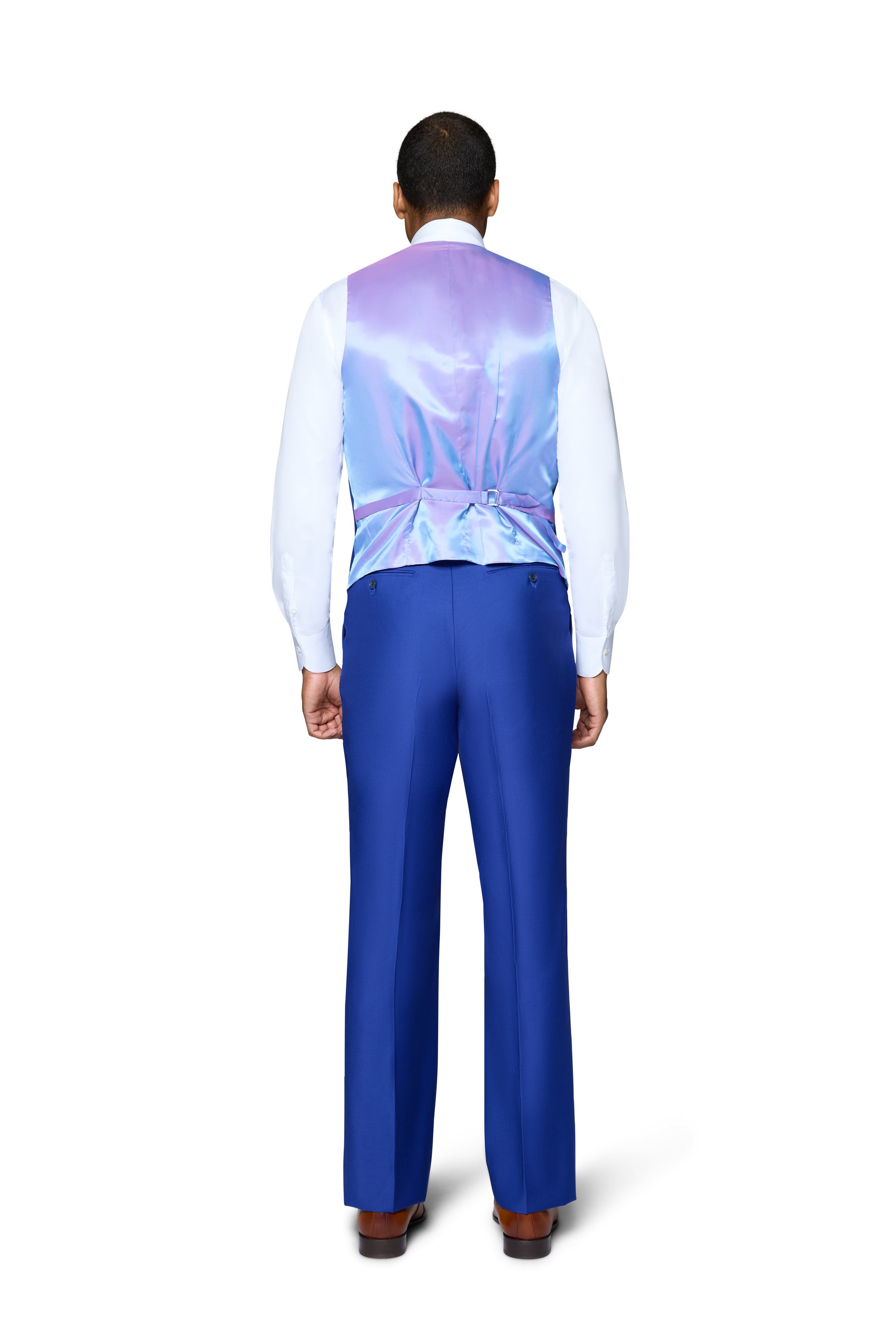 Bergamo Essex Elegant - Faille Wool Solid Suit - French Blue