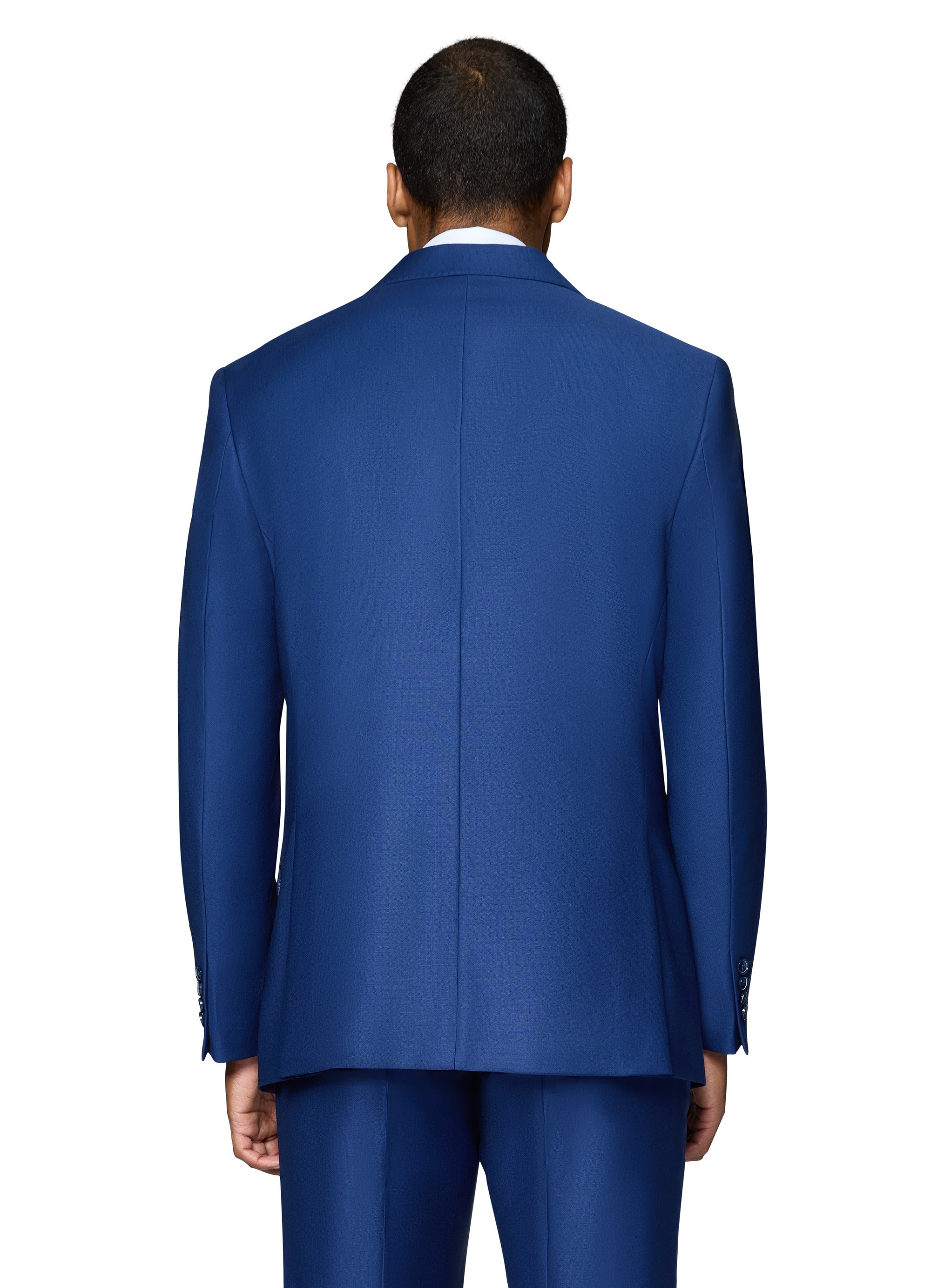 Bergamo Essex Elegant - Faille Wool Solid Suit - New Blue