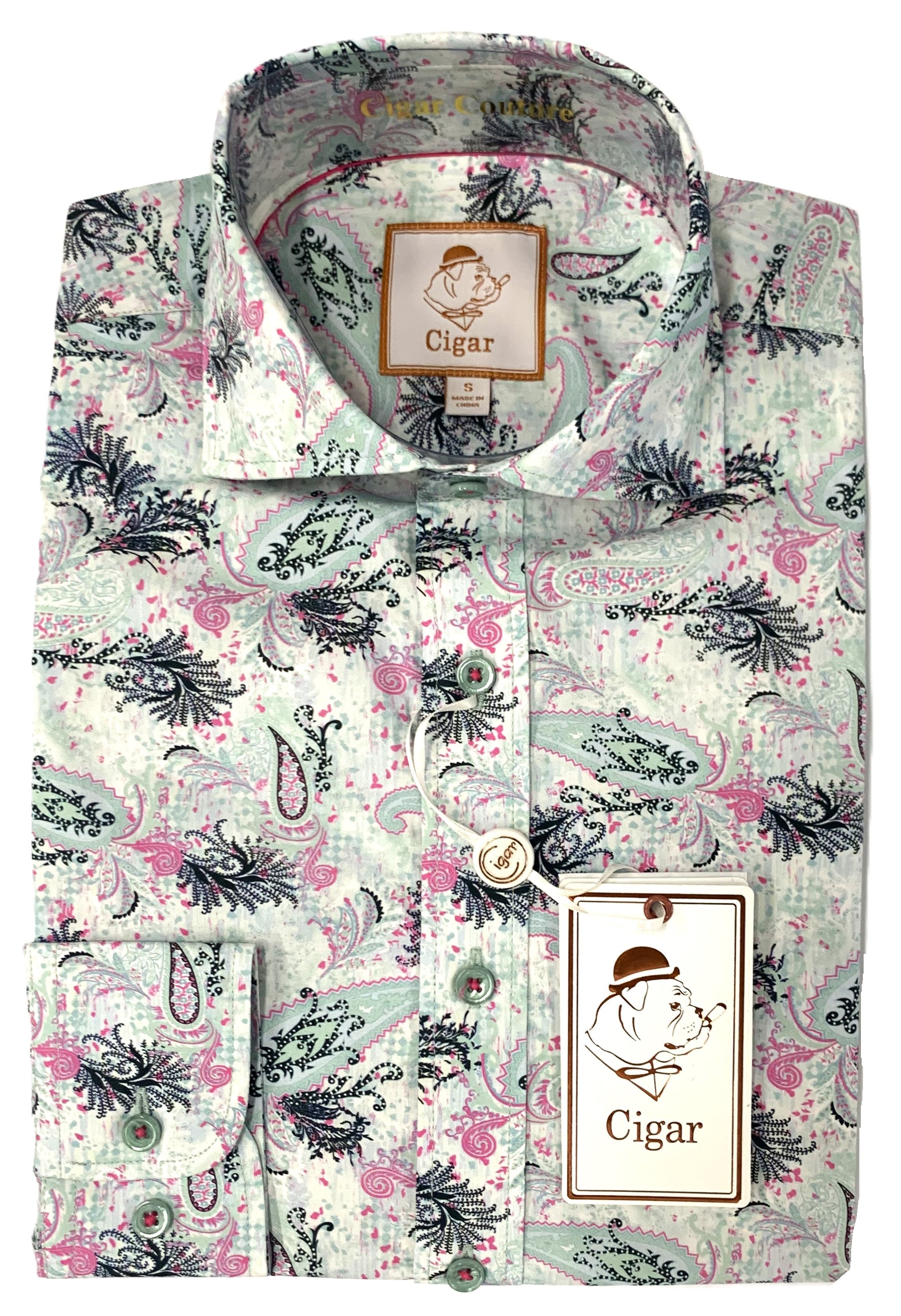 Bergamo Elegant M-1805 Full Sleeve Sport Shirt - Ocean