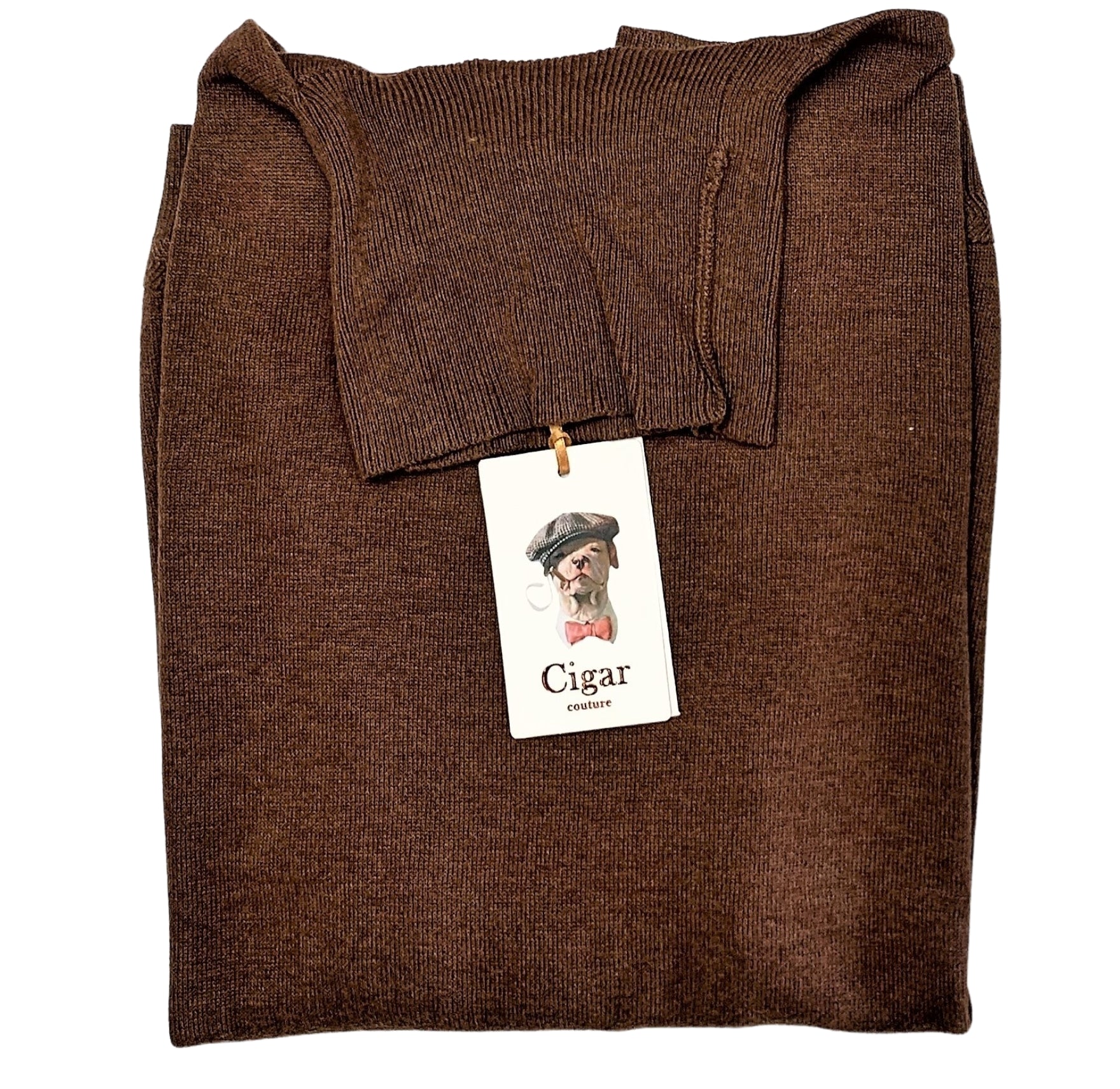 Bergamo Elegant T-178 Turtle Neck Sweater - Brown