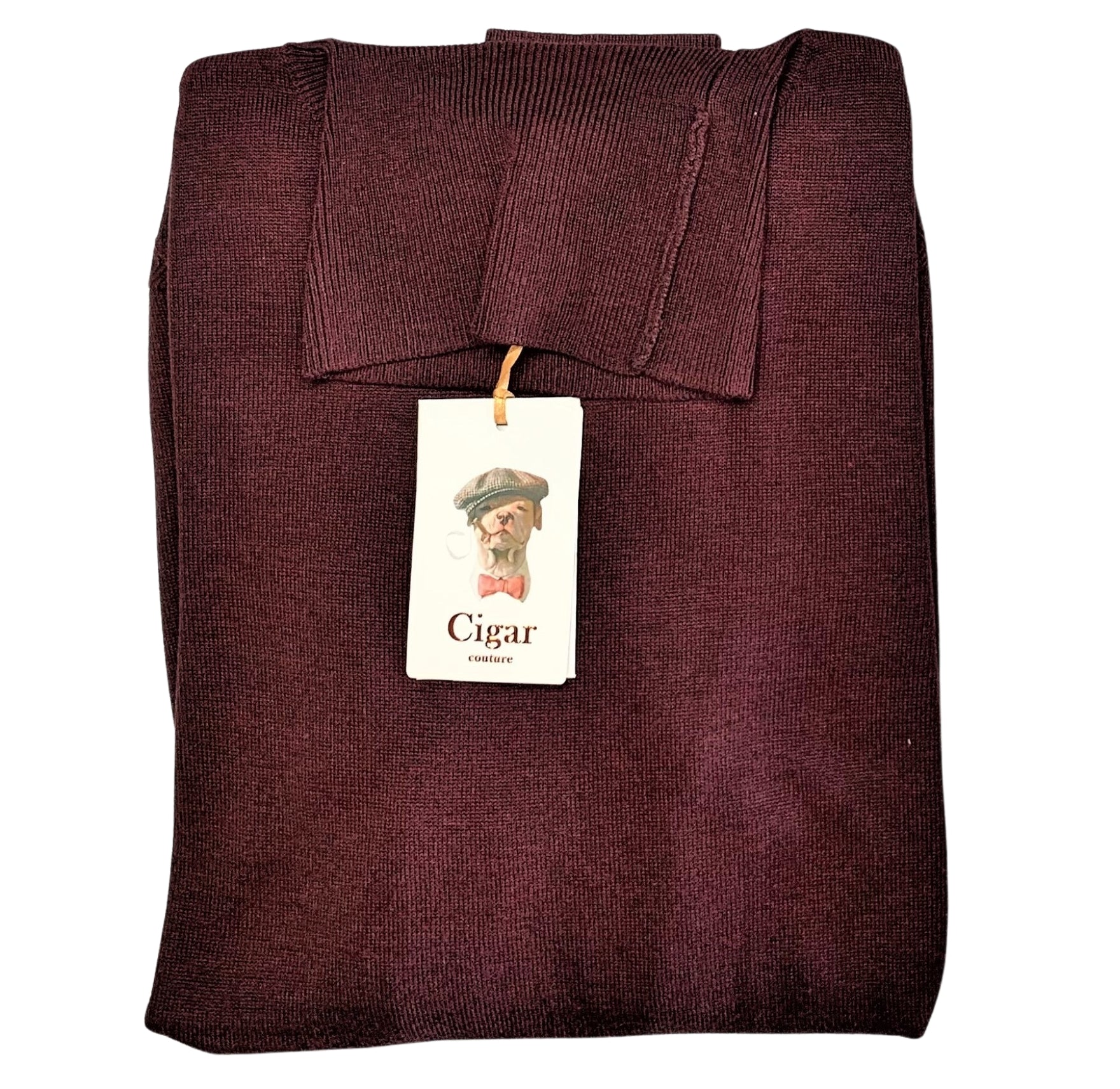 Bergamo Elegant T-178 Turtle Neck Sweater - Burgundy