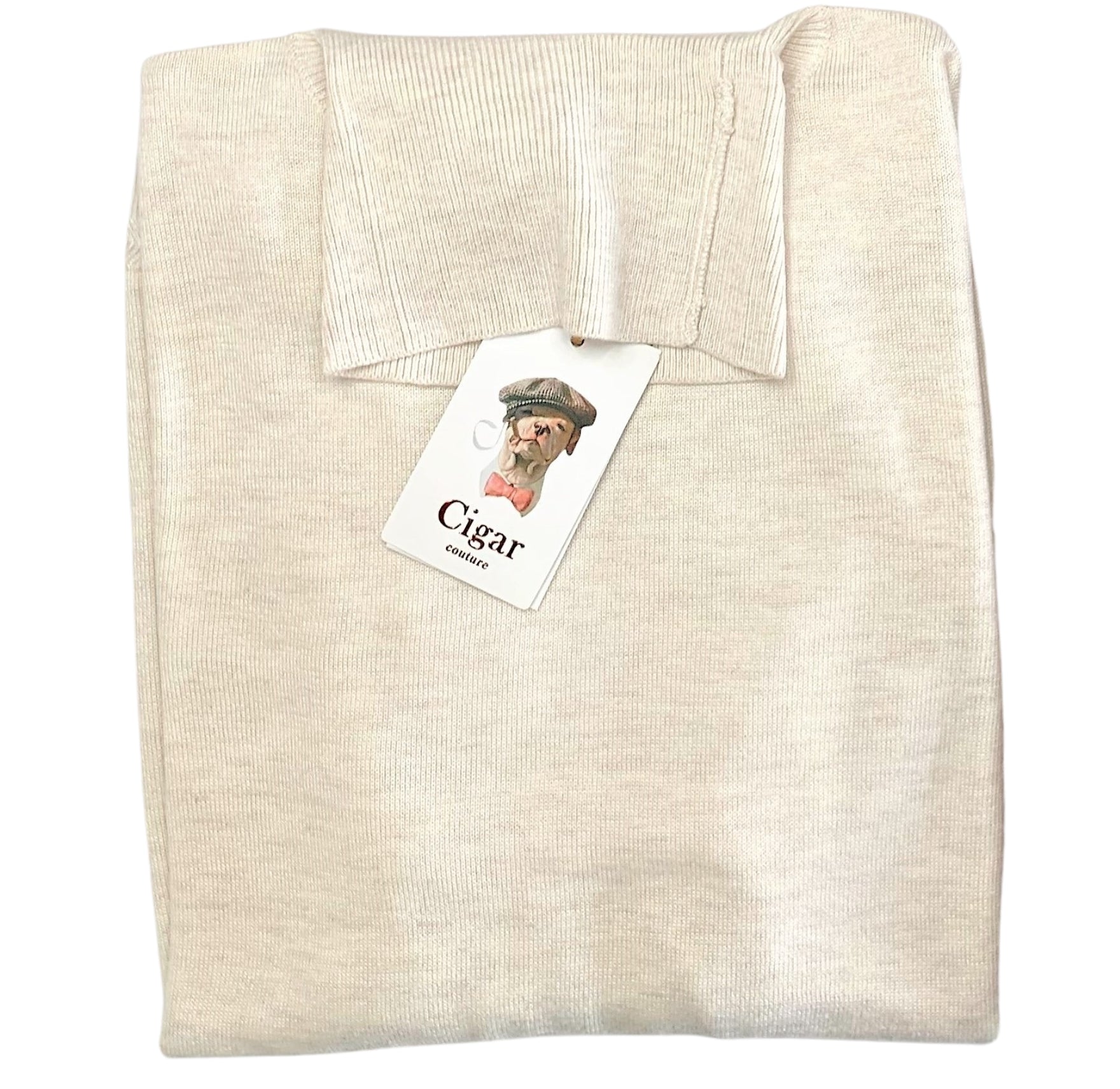 Bergamo Elegant T-178 Turtle Neck Sweater - Cream