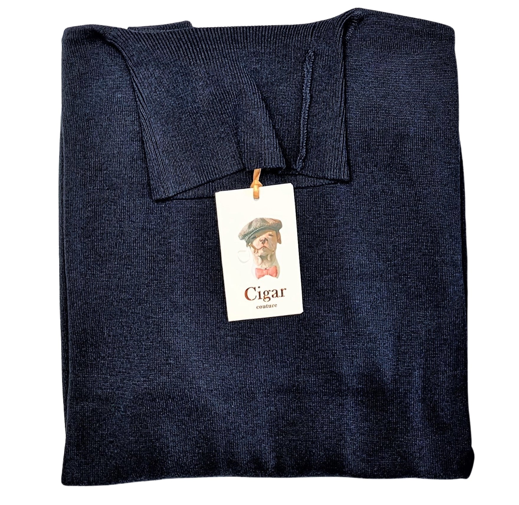 Bergamo Elegant T-178 Turtle Neck Sweater - Navy