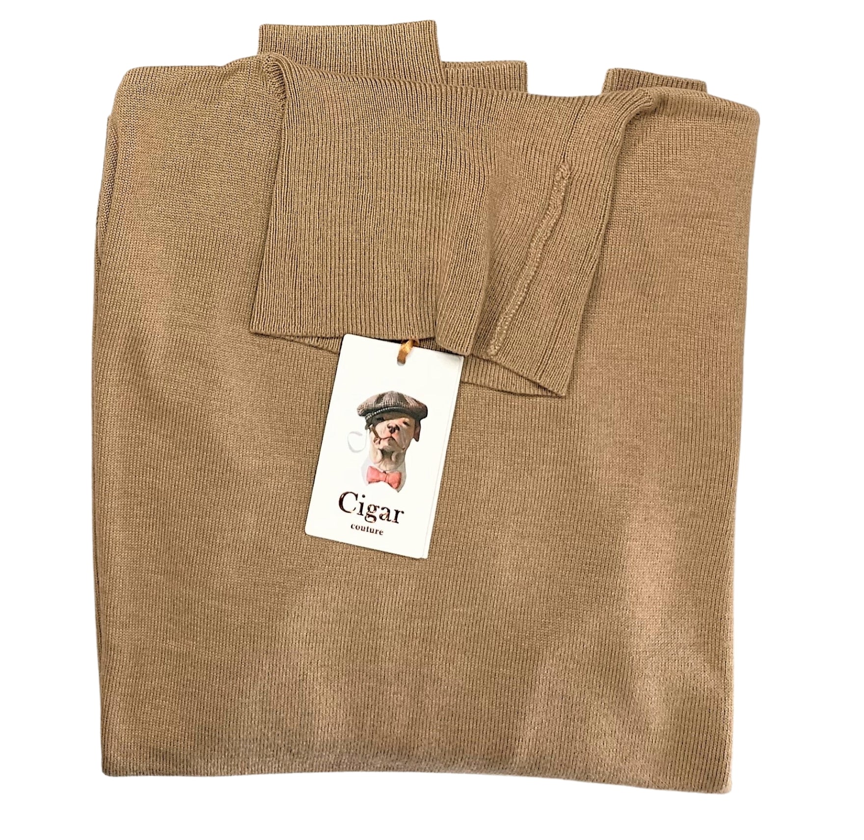 Bergamo Elegant T-178 Turtle Neck Sweater - Taupe