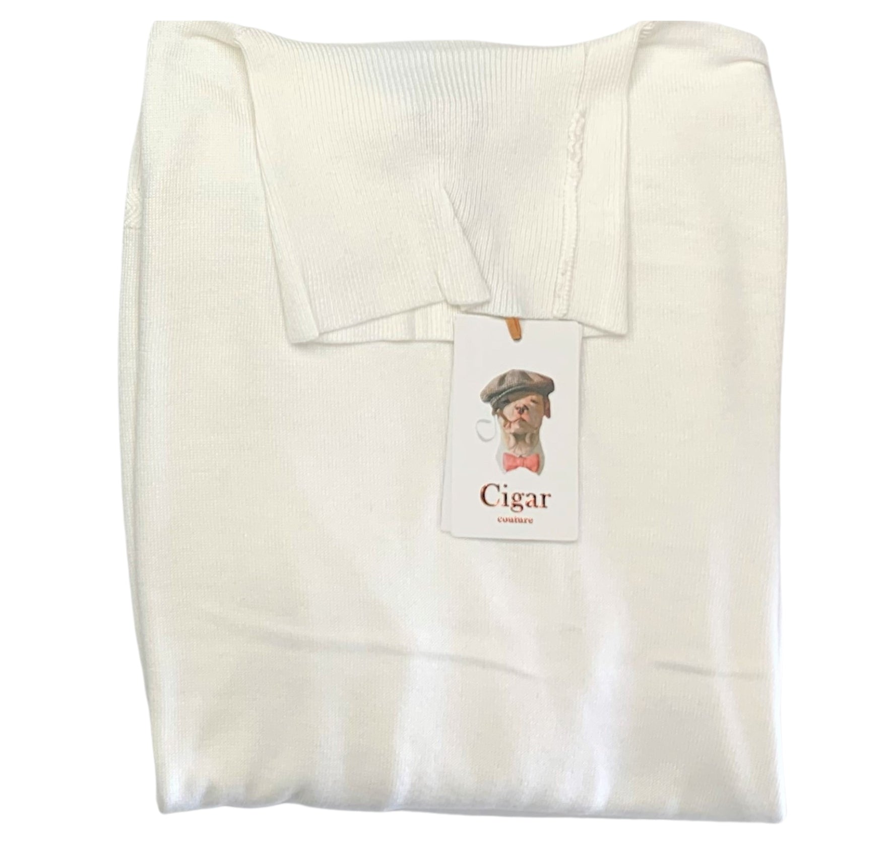 Bergamo Elegant T-178 Turtle Neck Sweater - White