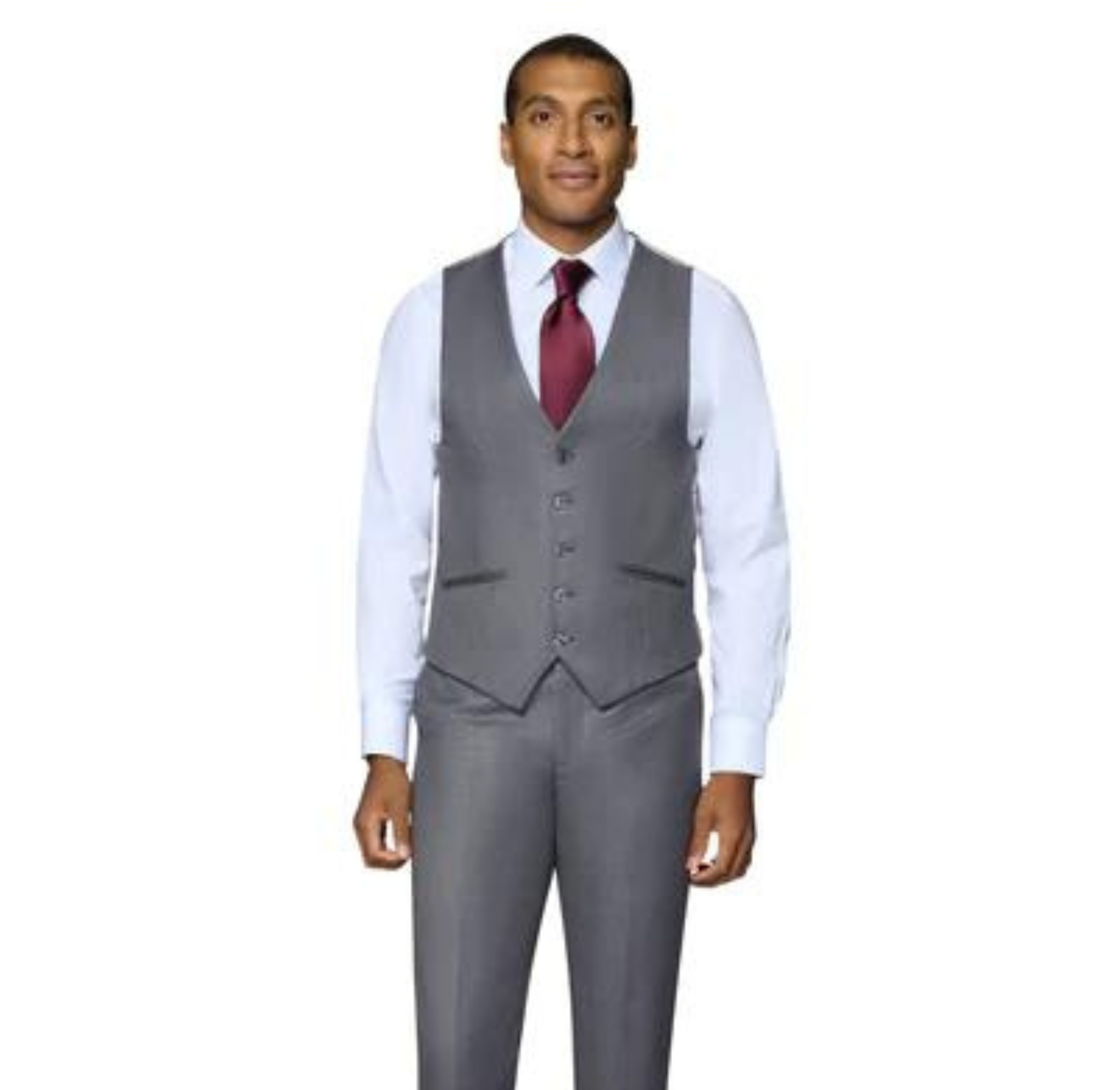 Bergamo Elegant Wool Vest - Medium Grey