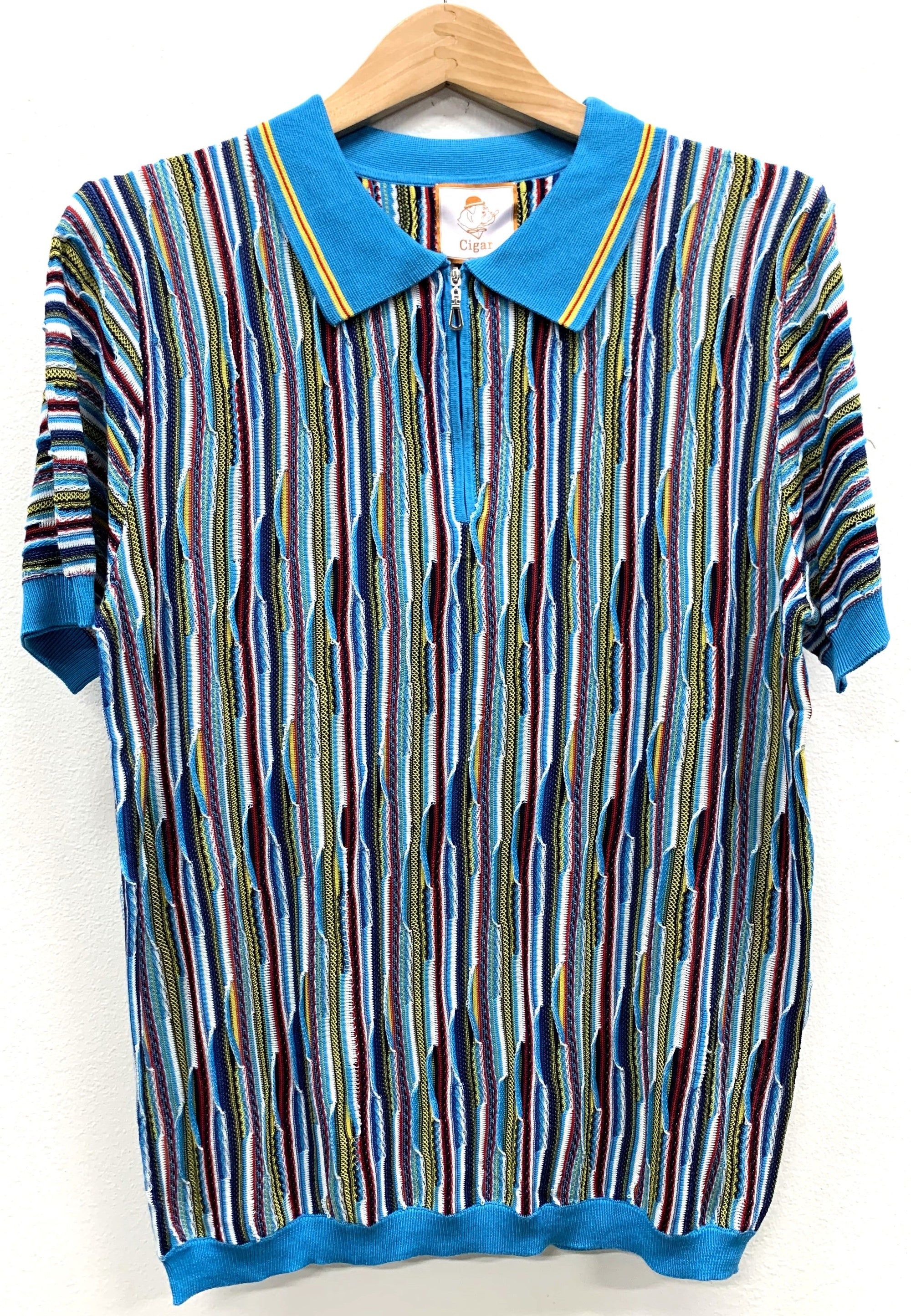 Bergamo Elegant PJ-1413 Short Sleeve Sport Shirt - Teal