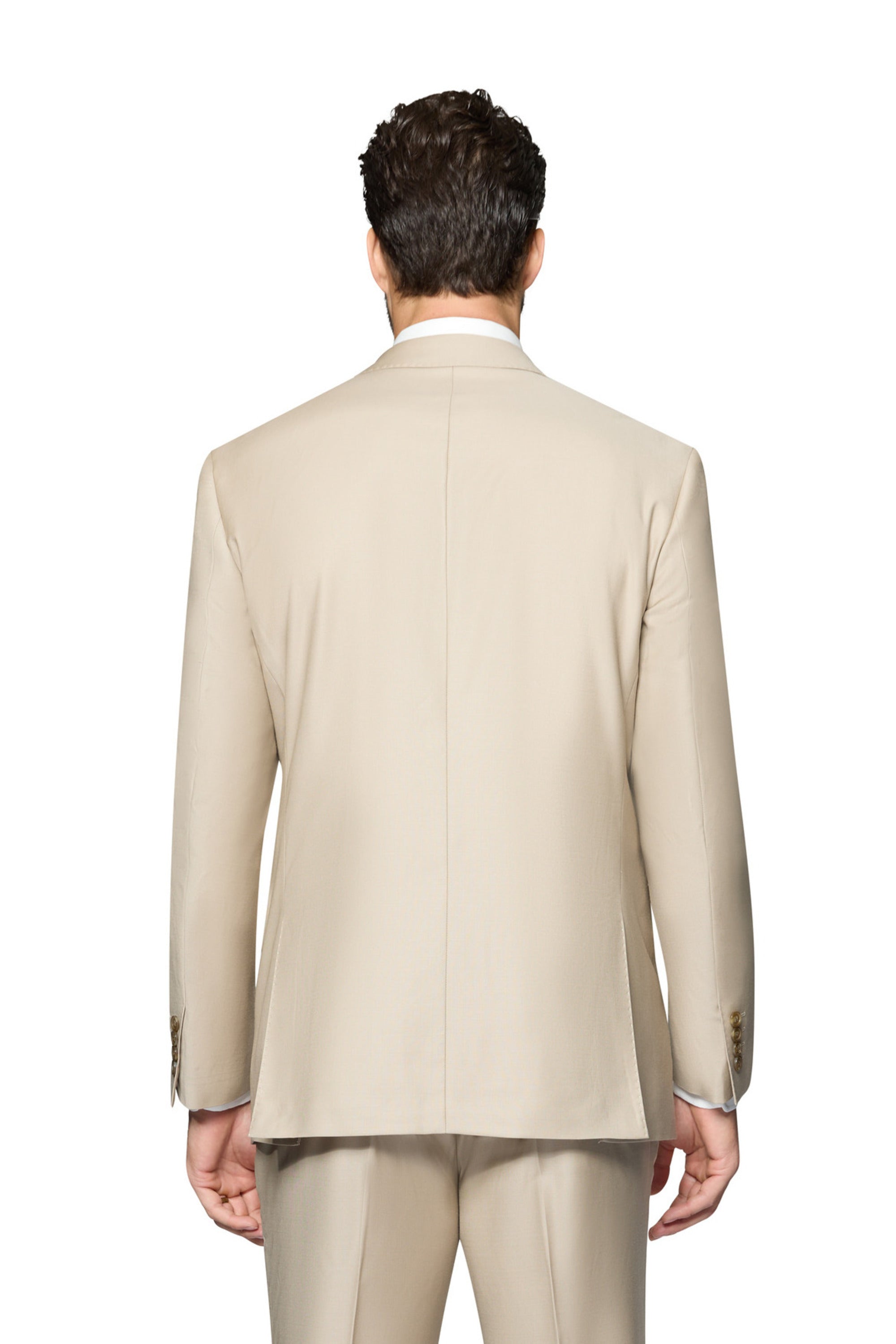 Bergamo Elegant - Faille Wool Solid Suit Slim - Tan