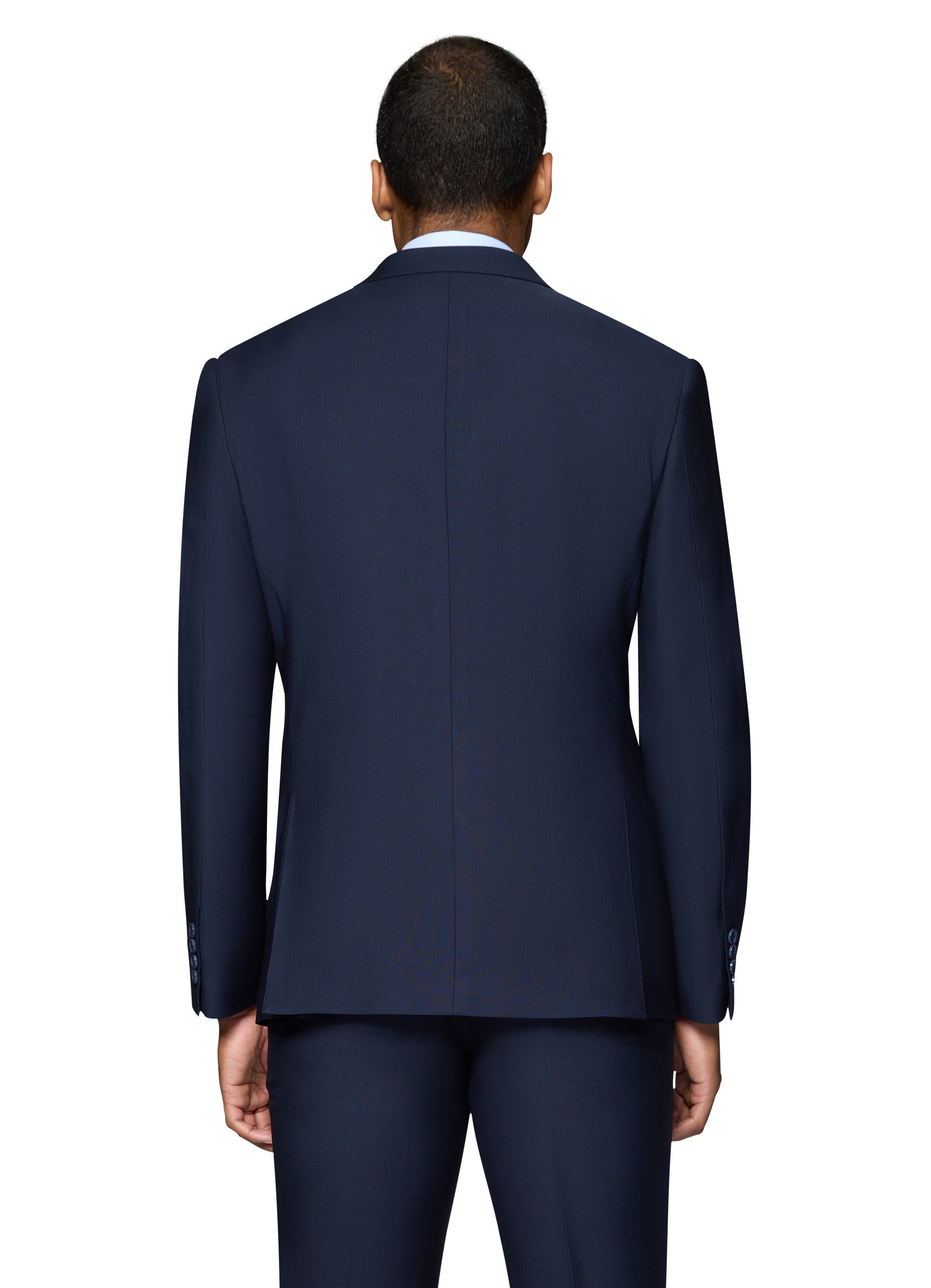 Bergamo Elegant - Faille Wool Solid Suit Slim - Navy