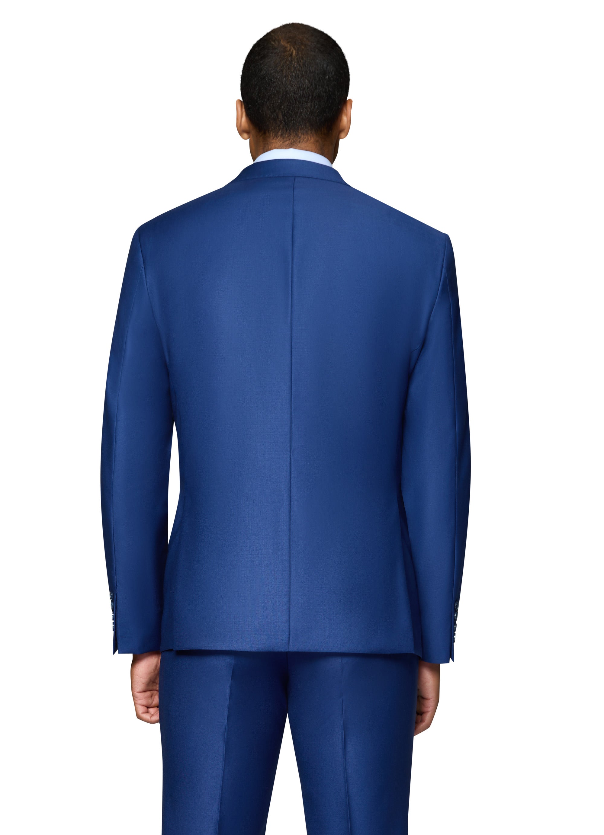 Bergamo Elegant - Faille Wool Solid Suit Slim - New Blue