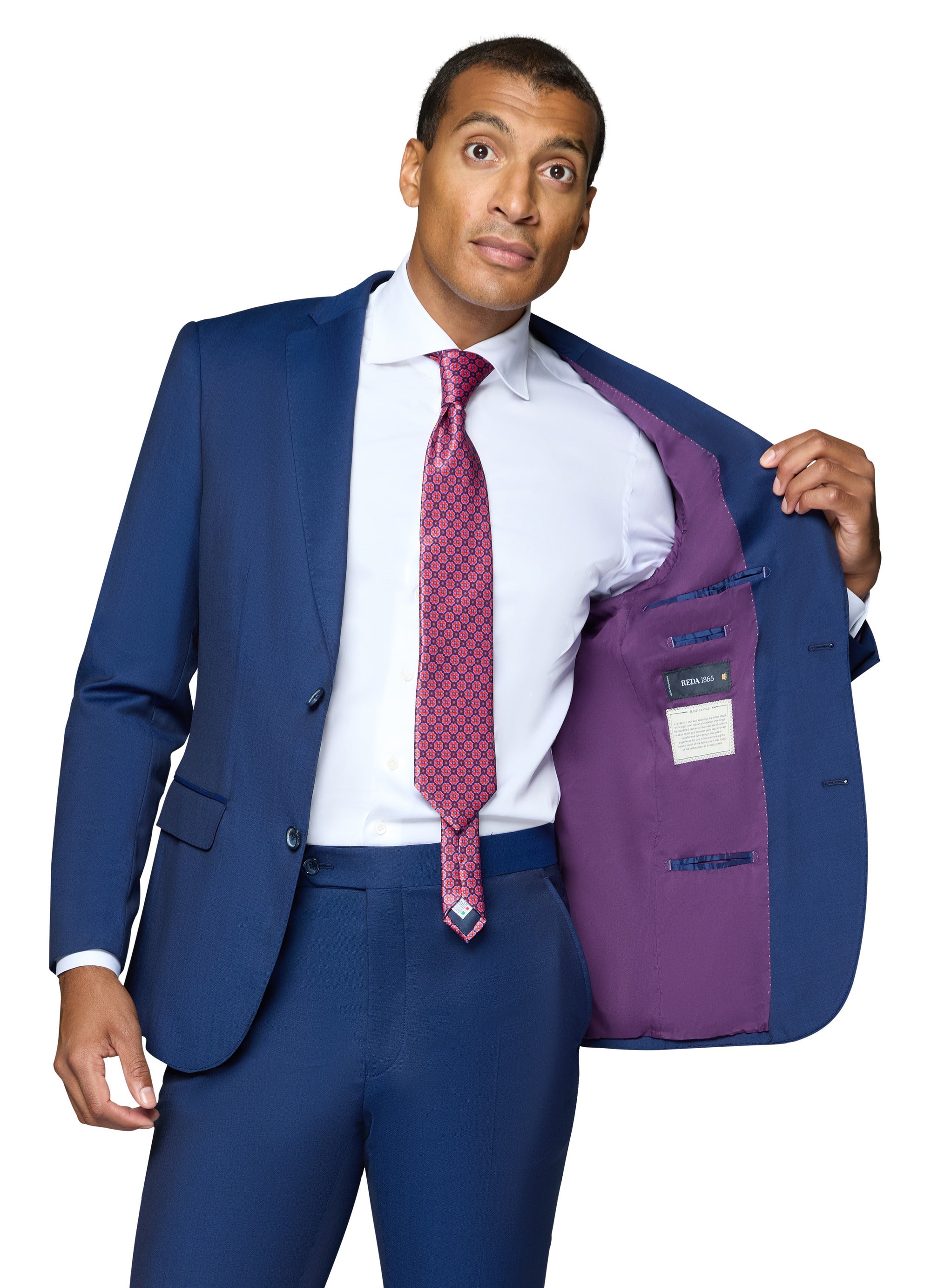 Bergamo Elegant - Reda | Modern 2-Piece Notch Solid New Blue Suit