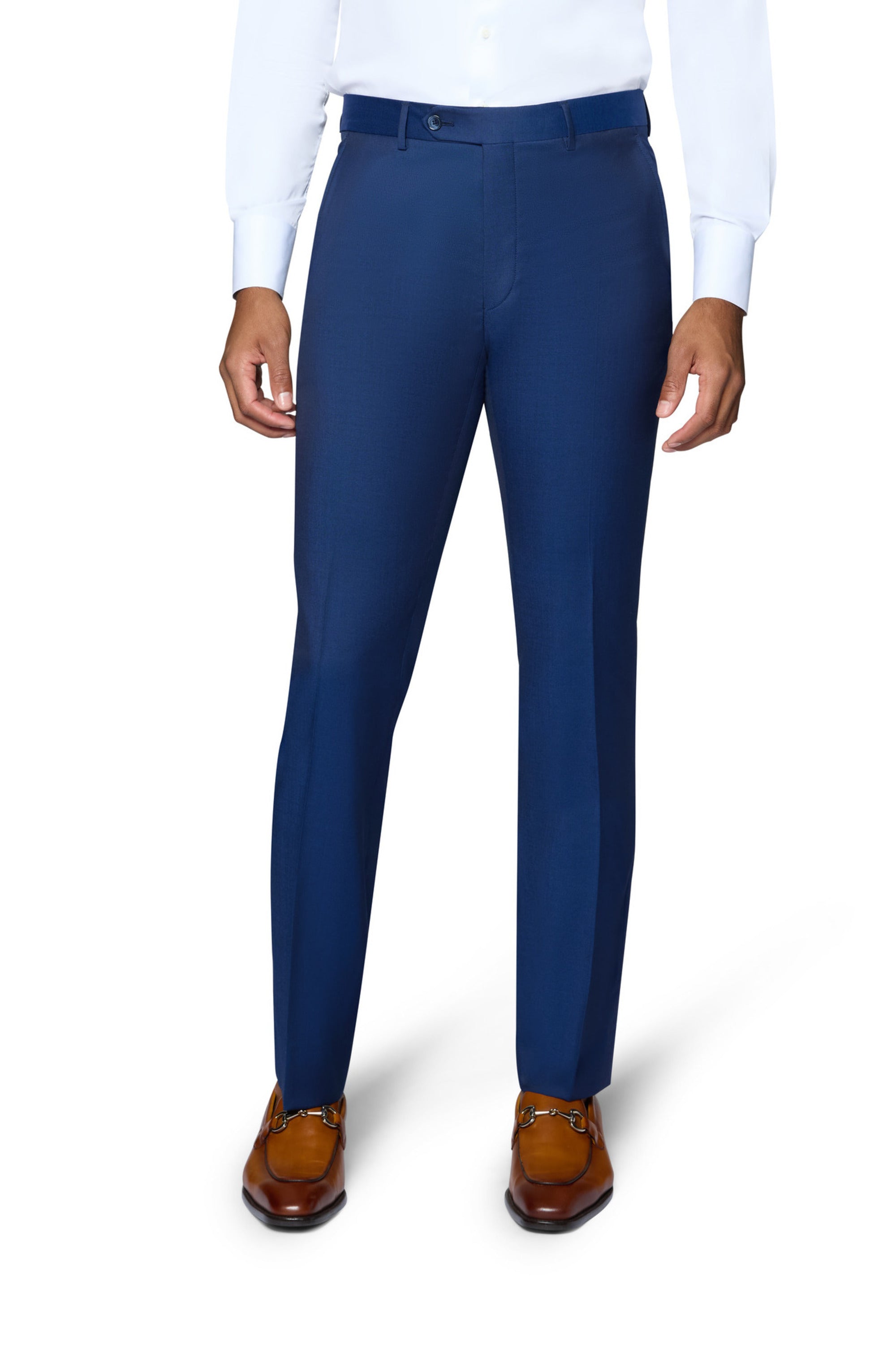 Bergamo Elegant - Reda | Modern 2-Piece Notch Solid New Blue Suit